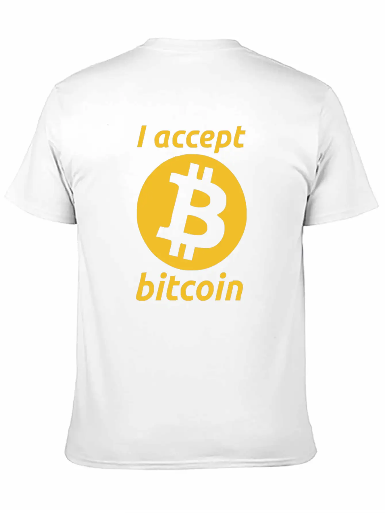 I Accept Bitcoin Stylish Everyday T-Shirt – Unisex Basic Cotton Tee