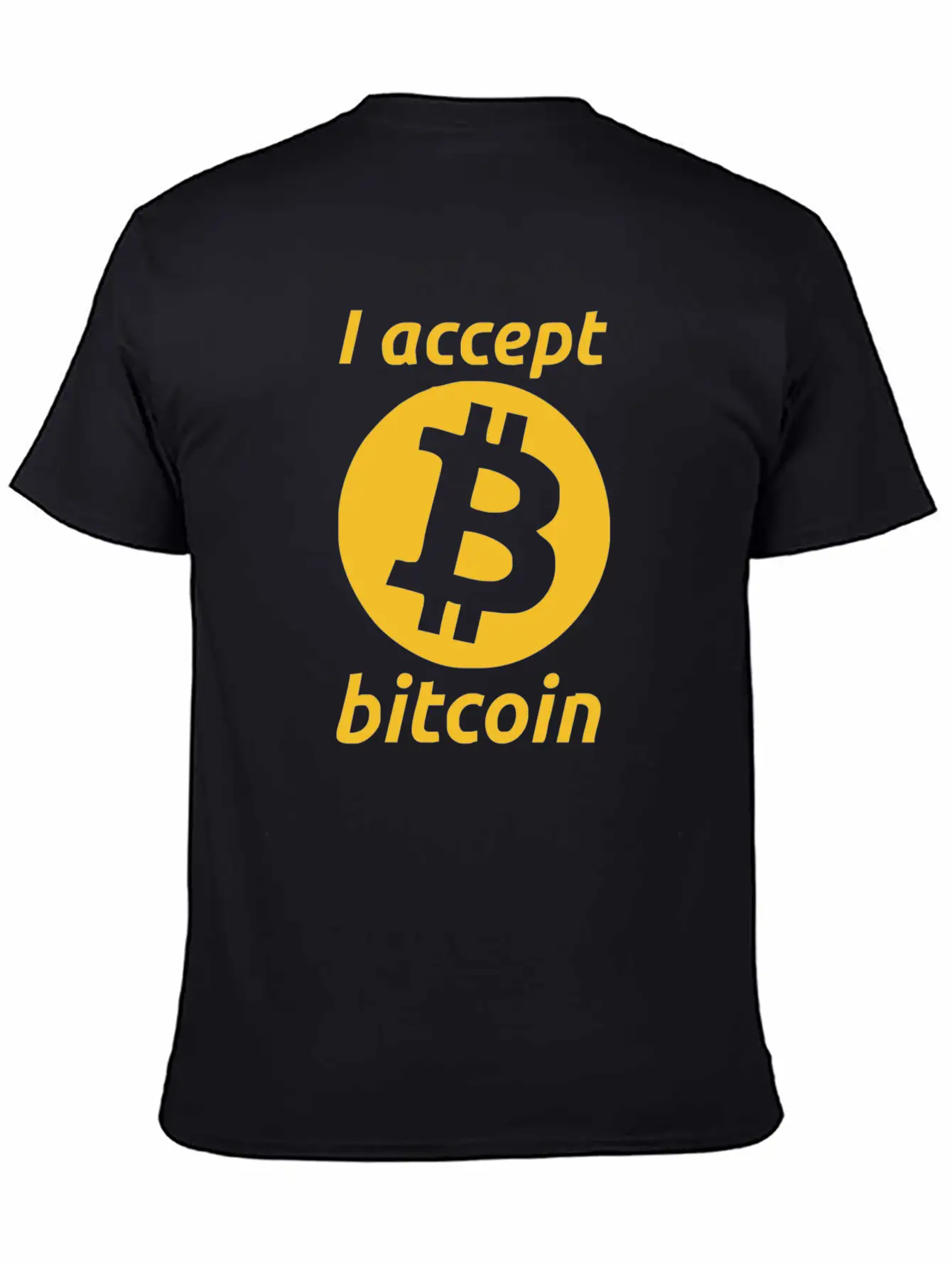 I Accept Bitcoin Stylish Everyday T-Shirt – Unisex Basic Cotton Tee