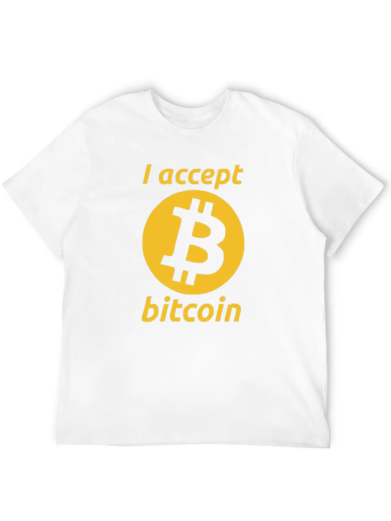 I Accept Bitcoin Stylish Everyday T-Shirt – Unisex Basic Cotton Tee