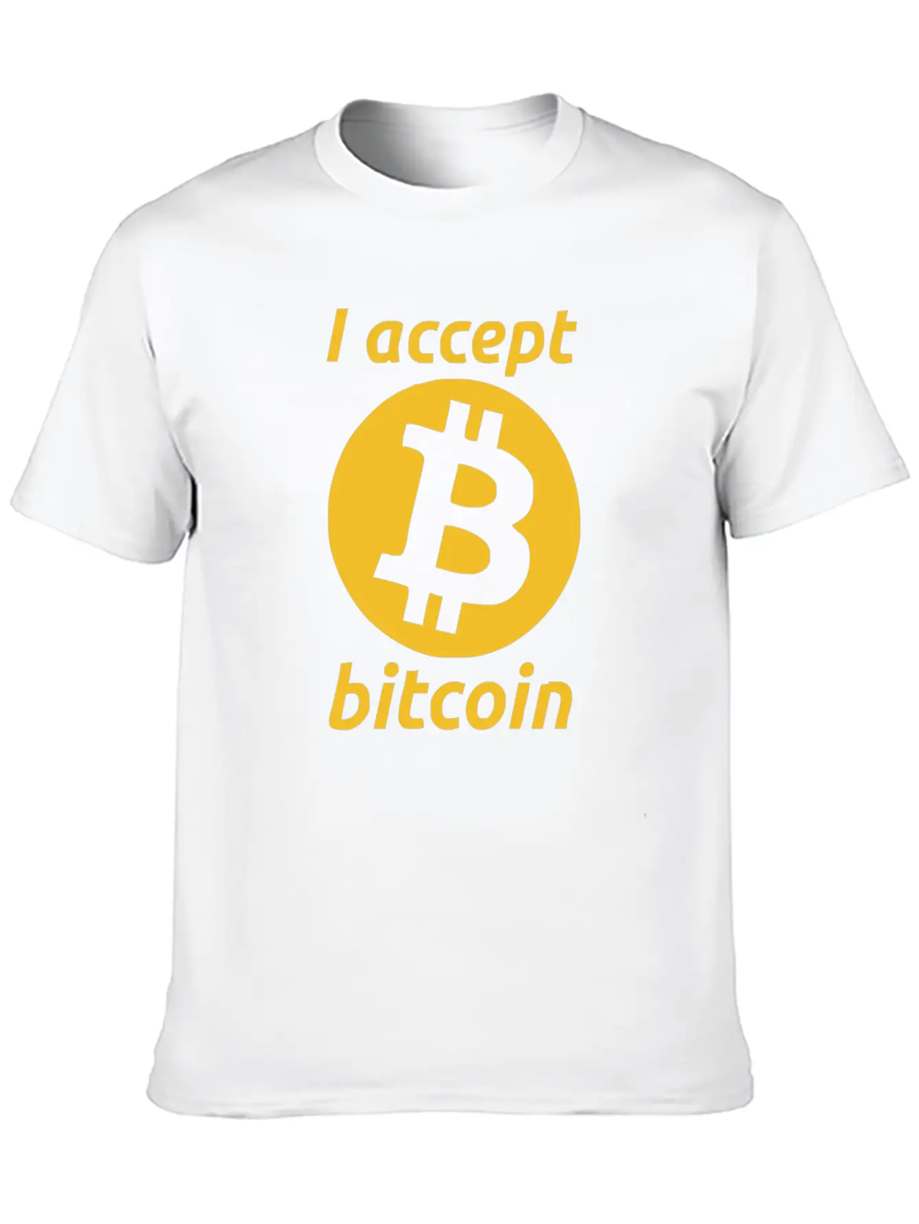 I Accept Bitcoin Stylish Everyday T-Shirt – Unisex Basic Cotton Tee