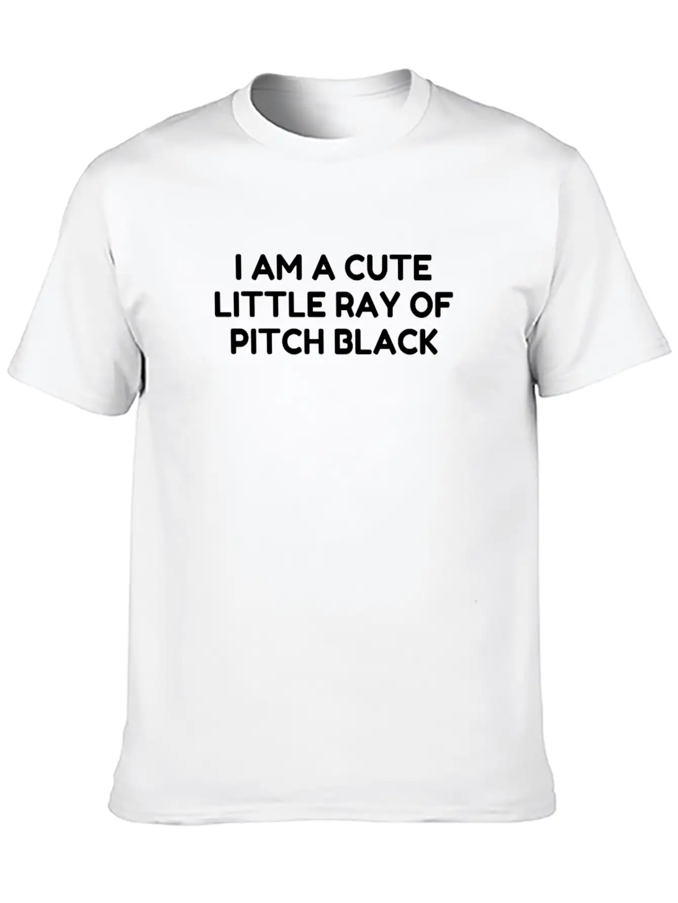 I Am A Cute Little Ray Of Pitch Black Essential Unisex Summer Tee – Soft Cotton Casual Fit