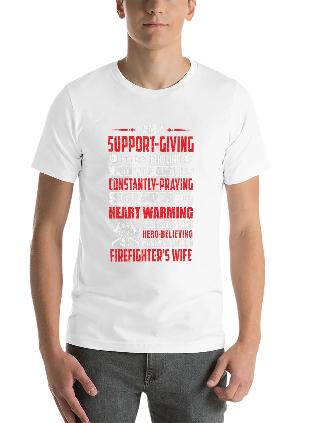 I Am A Support Giving Stress Handling Patiantly Timeless Short Sleeve Tee – Comfy And Minimalist Design