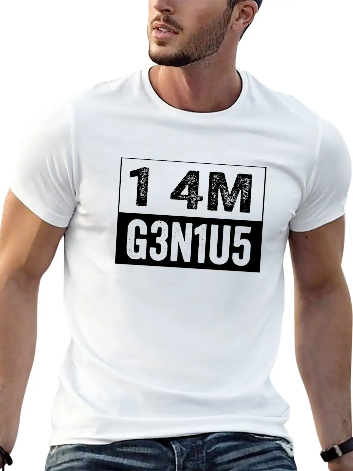 I Am Genius - 1 4M G3n1u5 Smart Clever Intelligent Timeless Short Sleeve Tee – Comfy And Minimalist Design