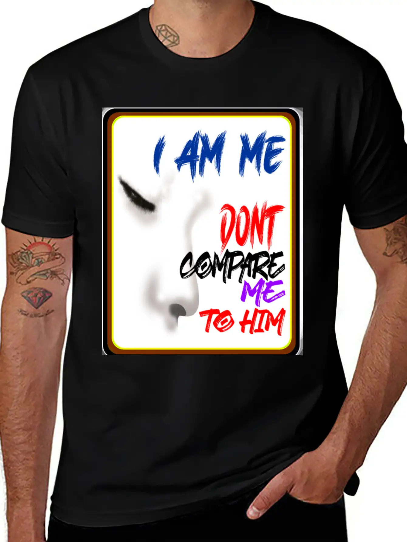 I AM ME DONT COMPARE ME TO HIM - Jealous Timeless Short Sleeve Tee – Comfy And Minimalist Design