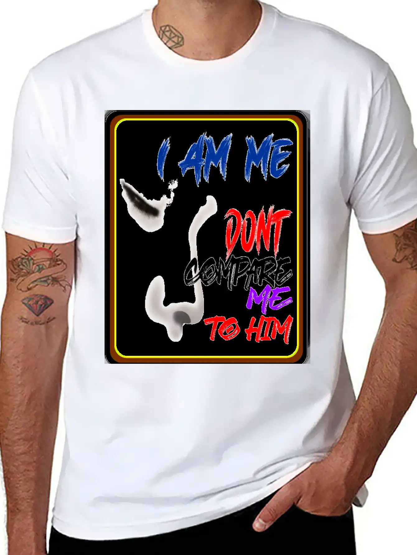 I AM ME DONT COMPARE ME TO HIM - Jealous Timeless Short Sleeve Tee – Comfy And Minimalist Design