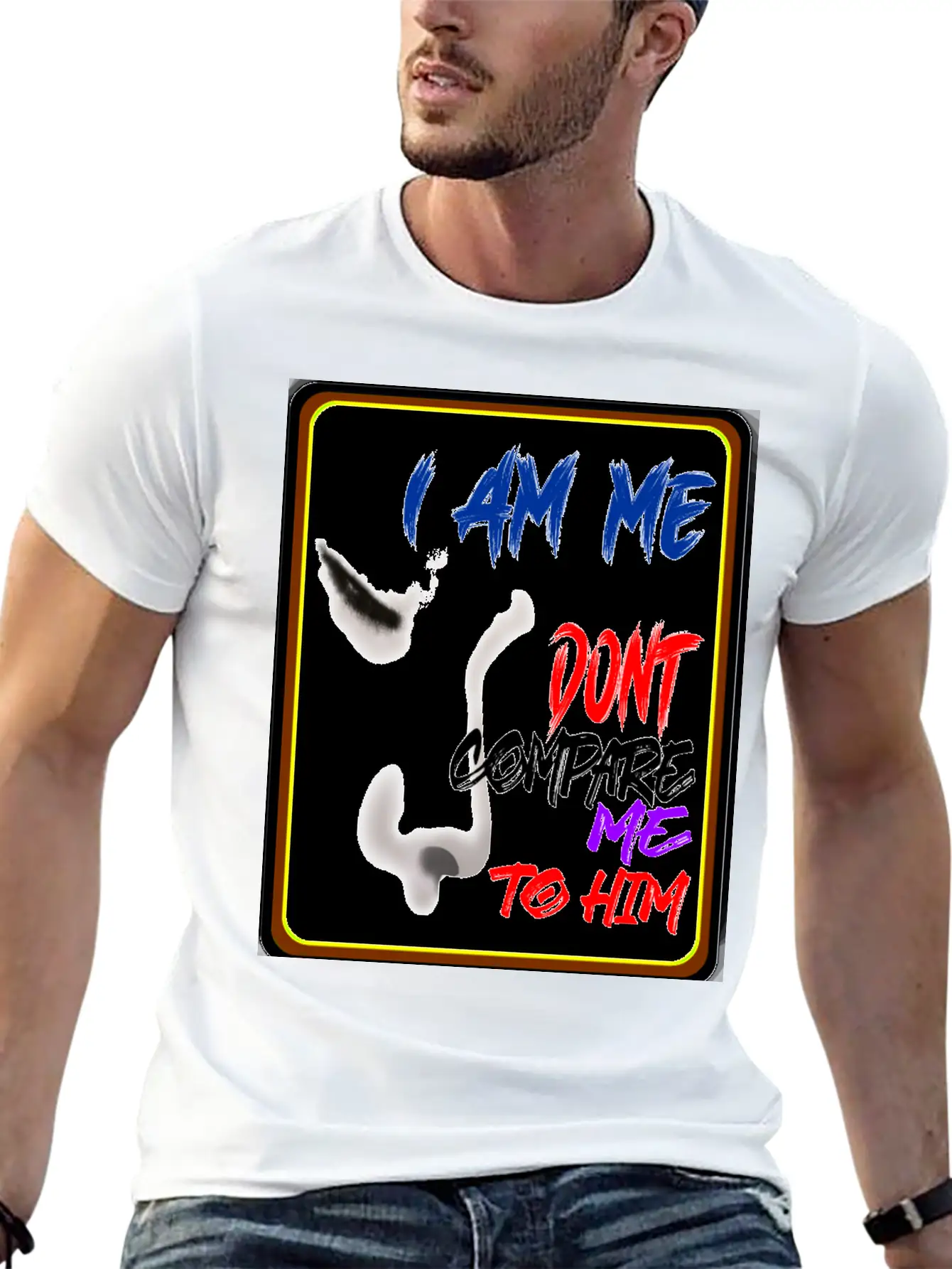 I AM ME DONT COMPARE ME TO HIM - Jealous Timeless Short Sleeve Tee – Comfy And Minimalist Design