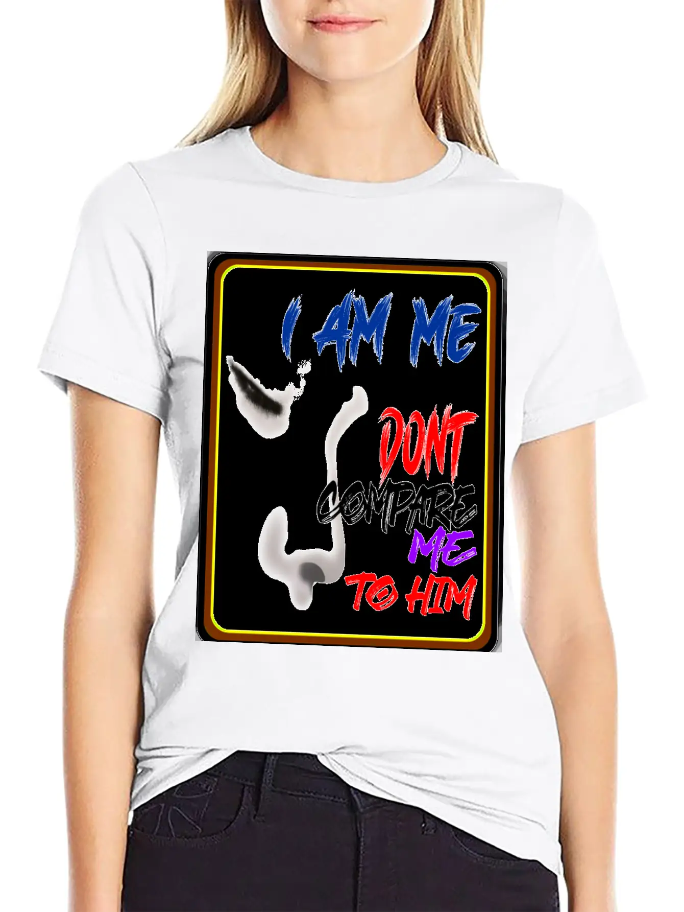 I AM ME DONT COMPARE ME TO HIM - Jealous Timeless Short Sleeve Tee – Comfy And Minimalist Design