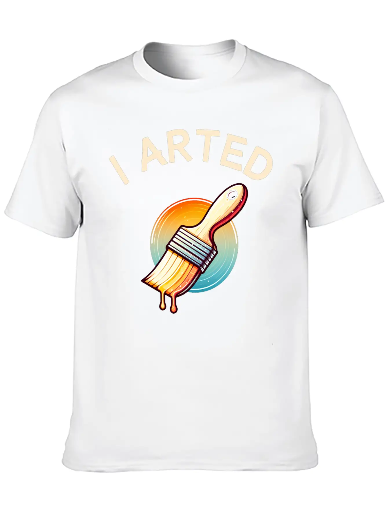 I Arted - Funny Artist Pun Stylish Everyday T-Shirt – Unisex Basic Cotton Tee