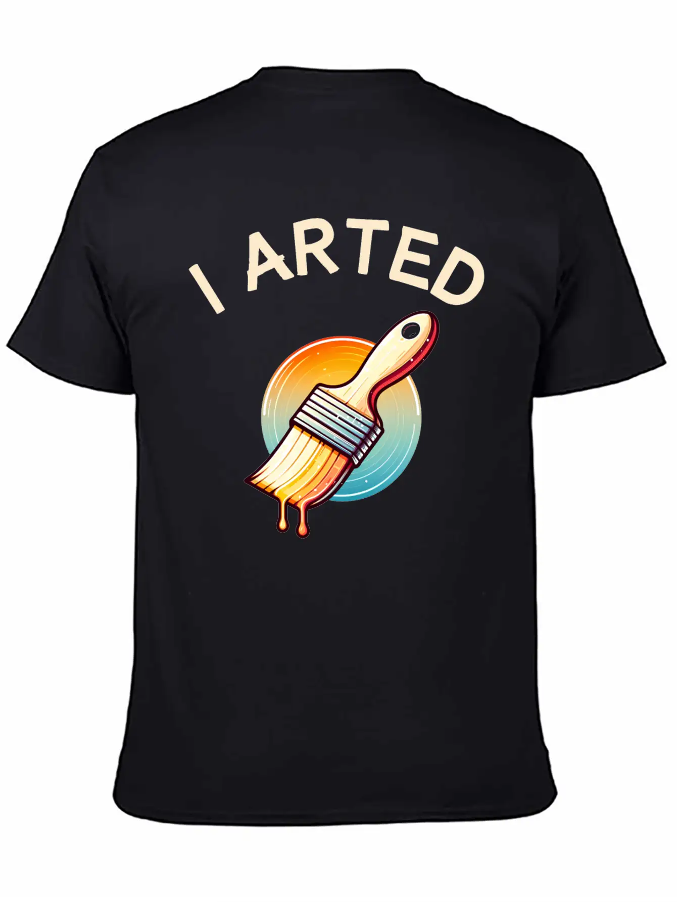 I Arted - Funny Artist Pun Stylish Everyday T-Shirt – Unisex Basic Cotton Tee