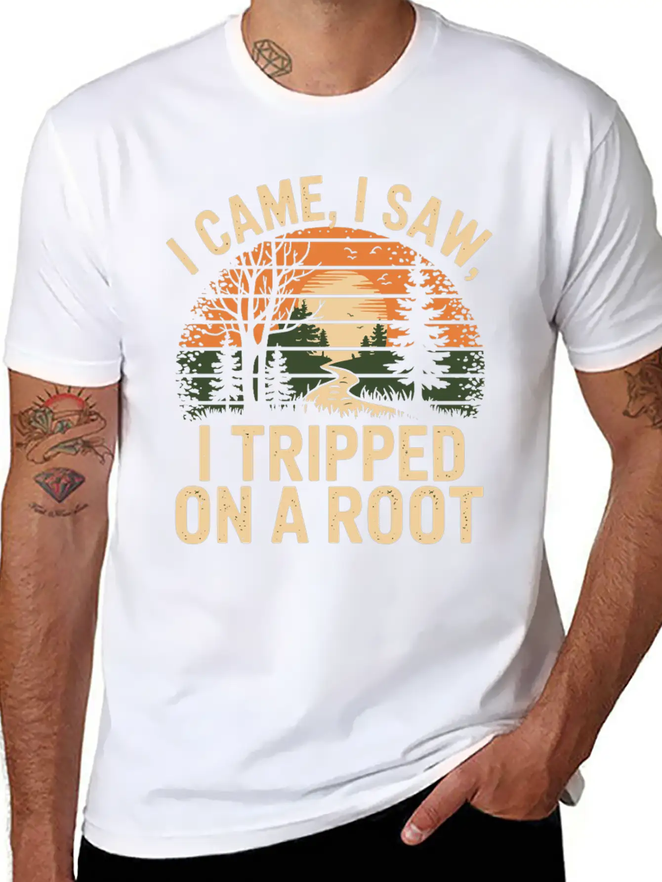 I Came I Saw I Tripped On A Root Unisex Casual T-Shirt – Clean Design For Daily Comfort