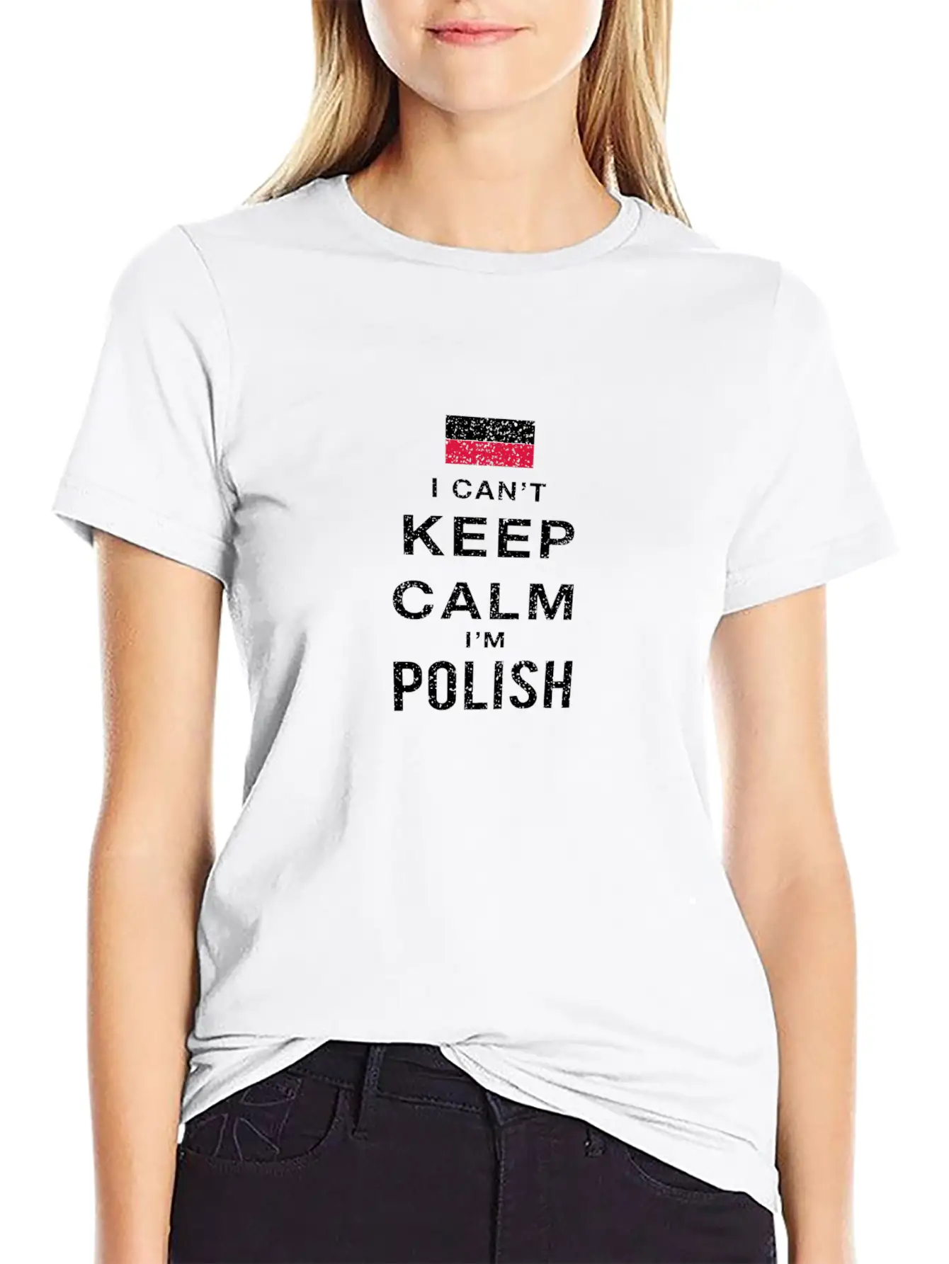 I Can't Keep Calm I'm Polish Unisex Short Sleeve Soft Cotton T-Shirt – Casual Everyday Wear