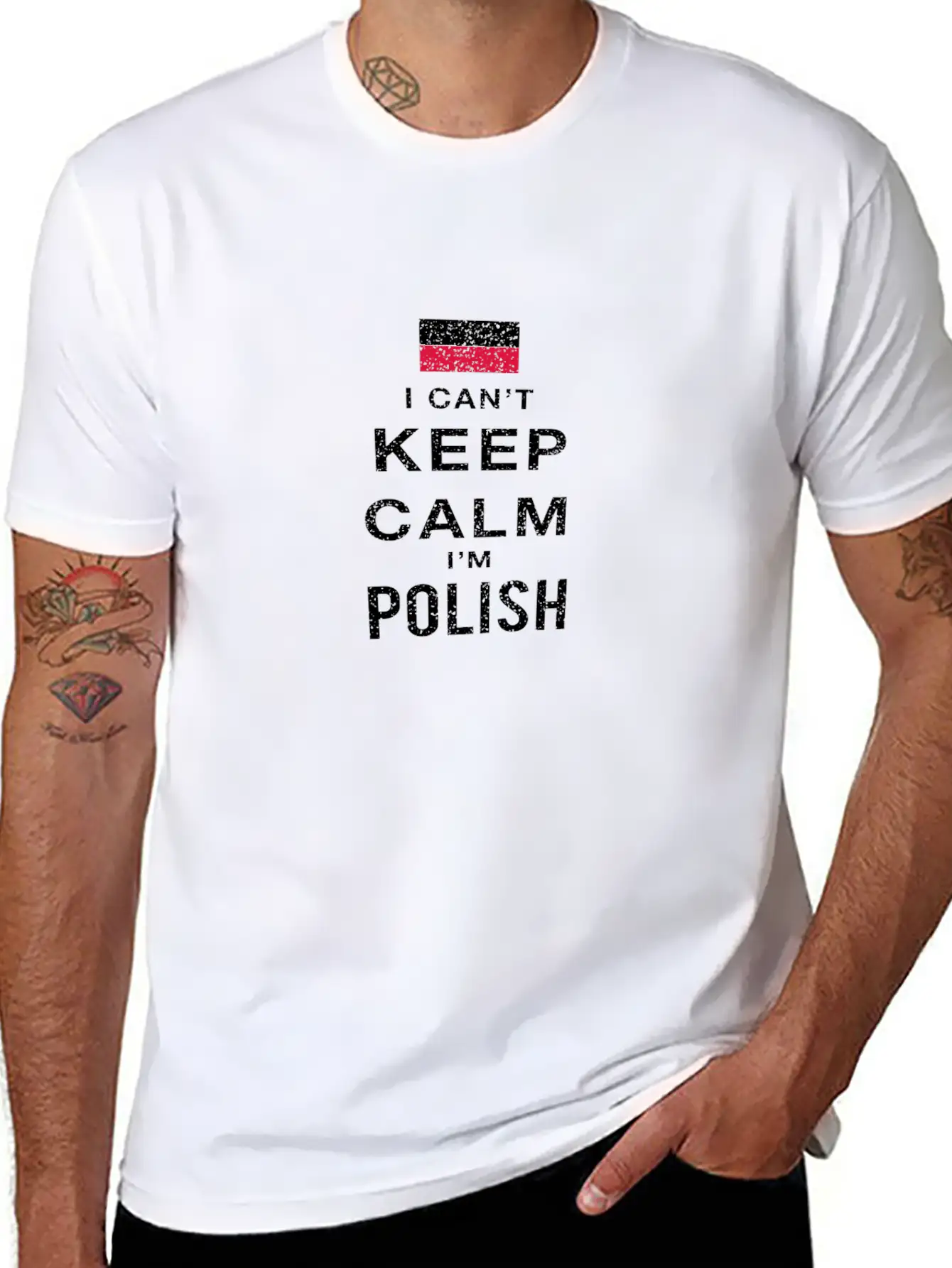 I Can't Keep Calm I'm Polish Unisex Short Sleeve Soft Cotton T-Shirt – Casual Everyday Wear