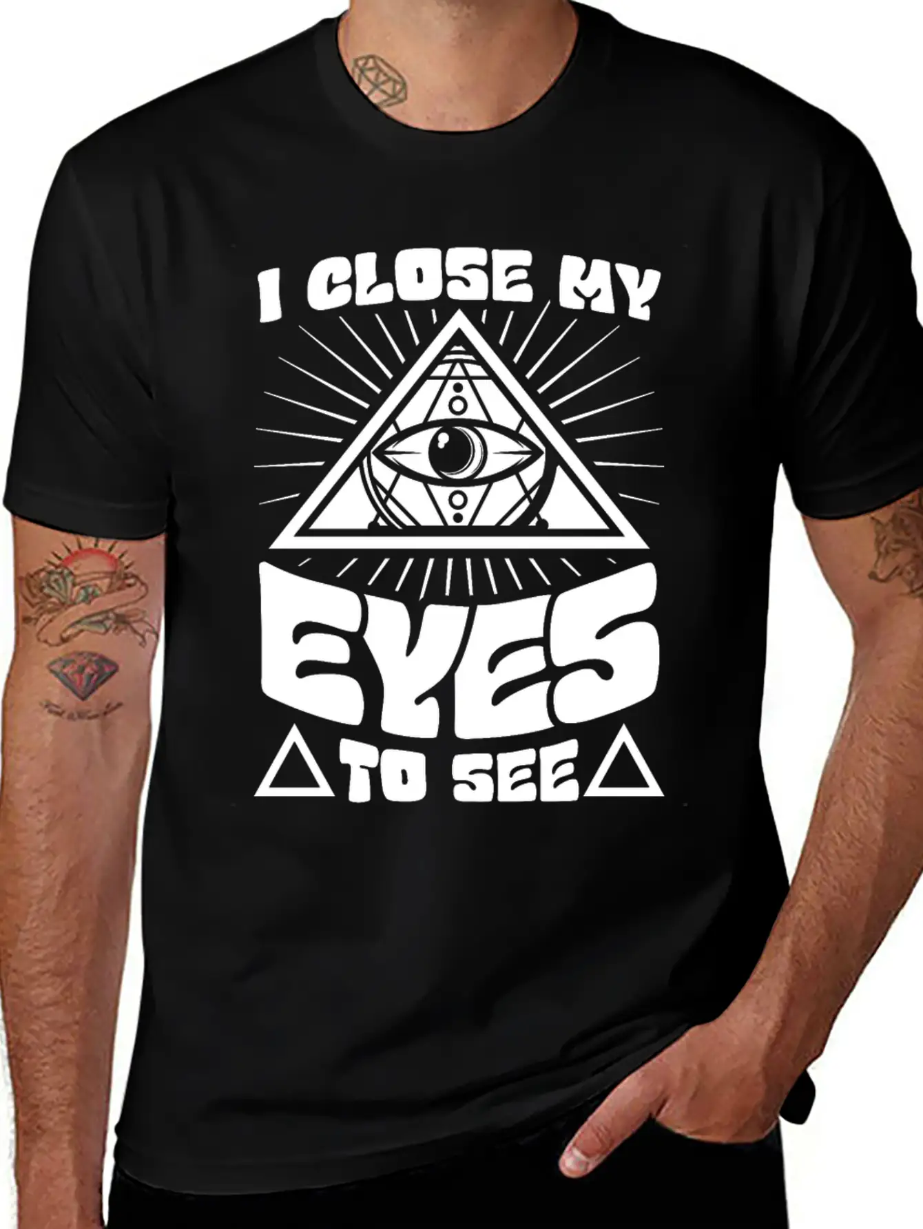 I Close My Eyes To See Stylish Everyday T-Shirt – Unisex Basic Cotton Tee