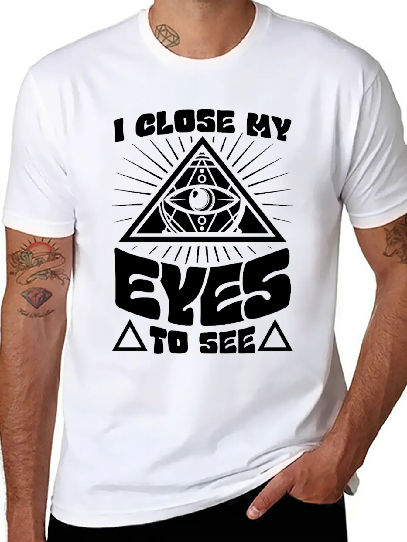 I Close My Eyes To See Stylish Everyday T-Shirt – Unisex Basic Cotton Tee