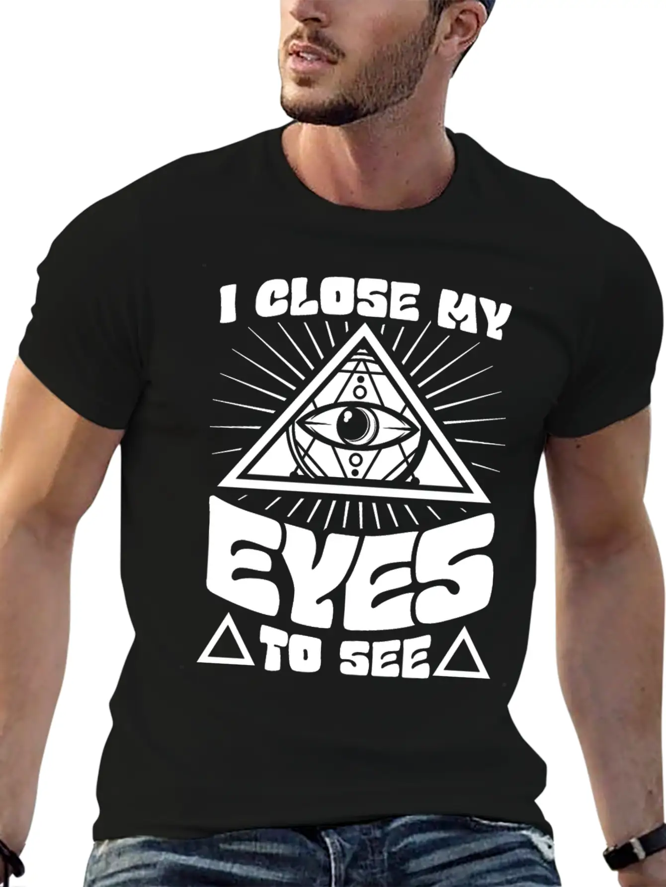 I Close My Eyes To See Stylish Everyday T-Shirt – Unisex Basic Cotton Tee
