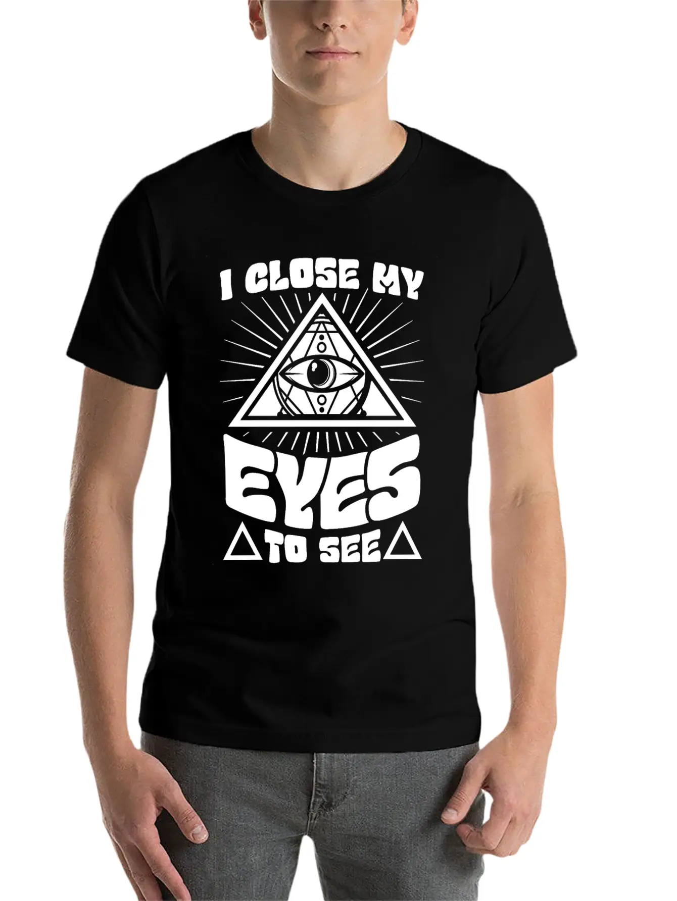 I Close My Eyes To See Stylish Everyday T-Shirt – Unisex Basic Cotton Tee