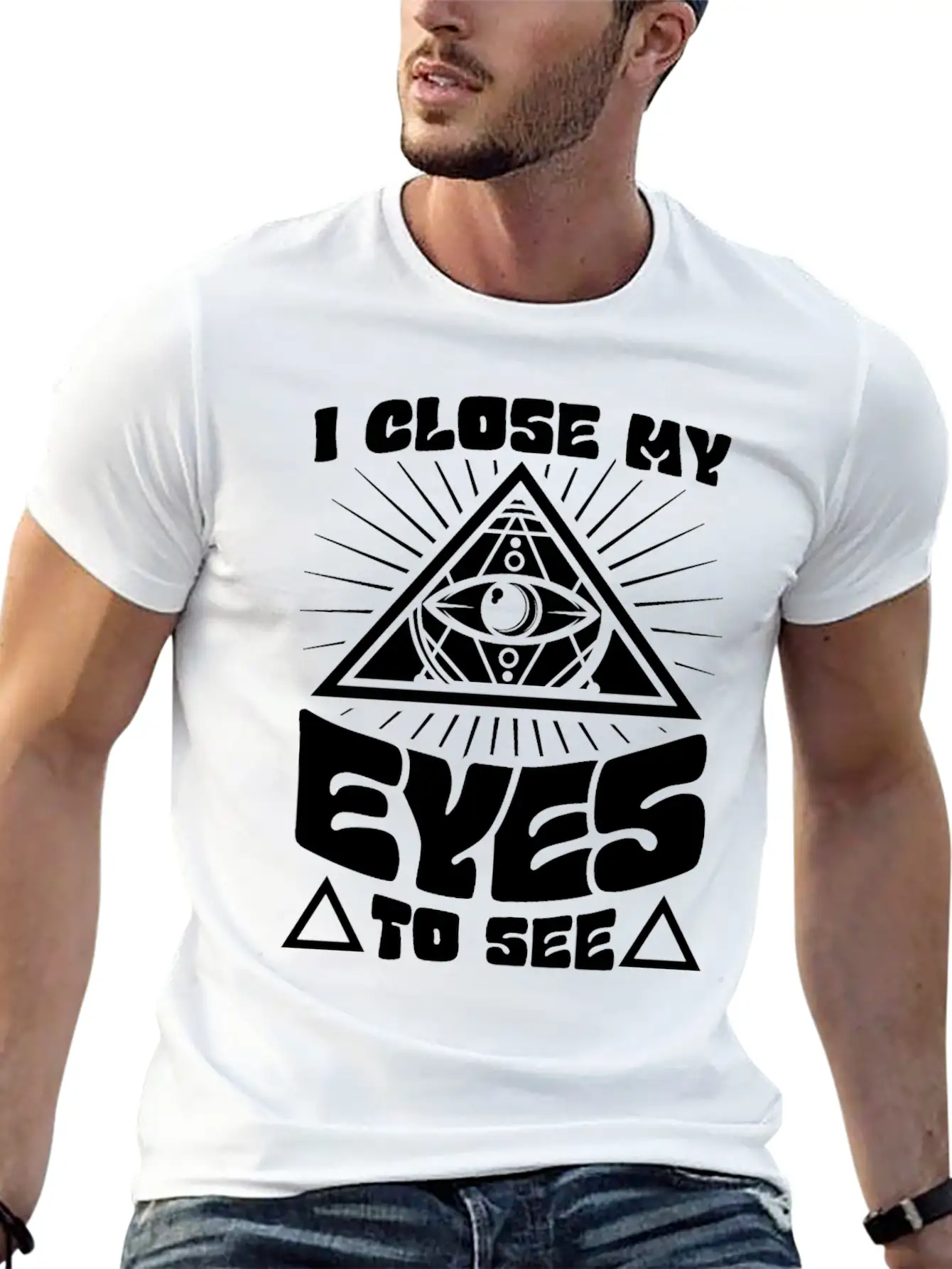 I Close My Eyes To See Stylish Everyday T-Shirt – Unisex Basic Cotton Tee