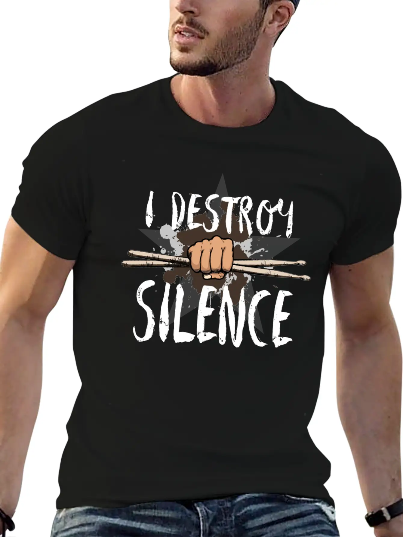 I Destroy Silence Stylish Everyday T-Shirt – Unisex Basic Cotton Tee
