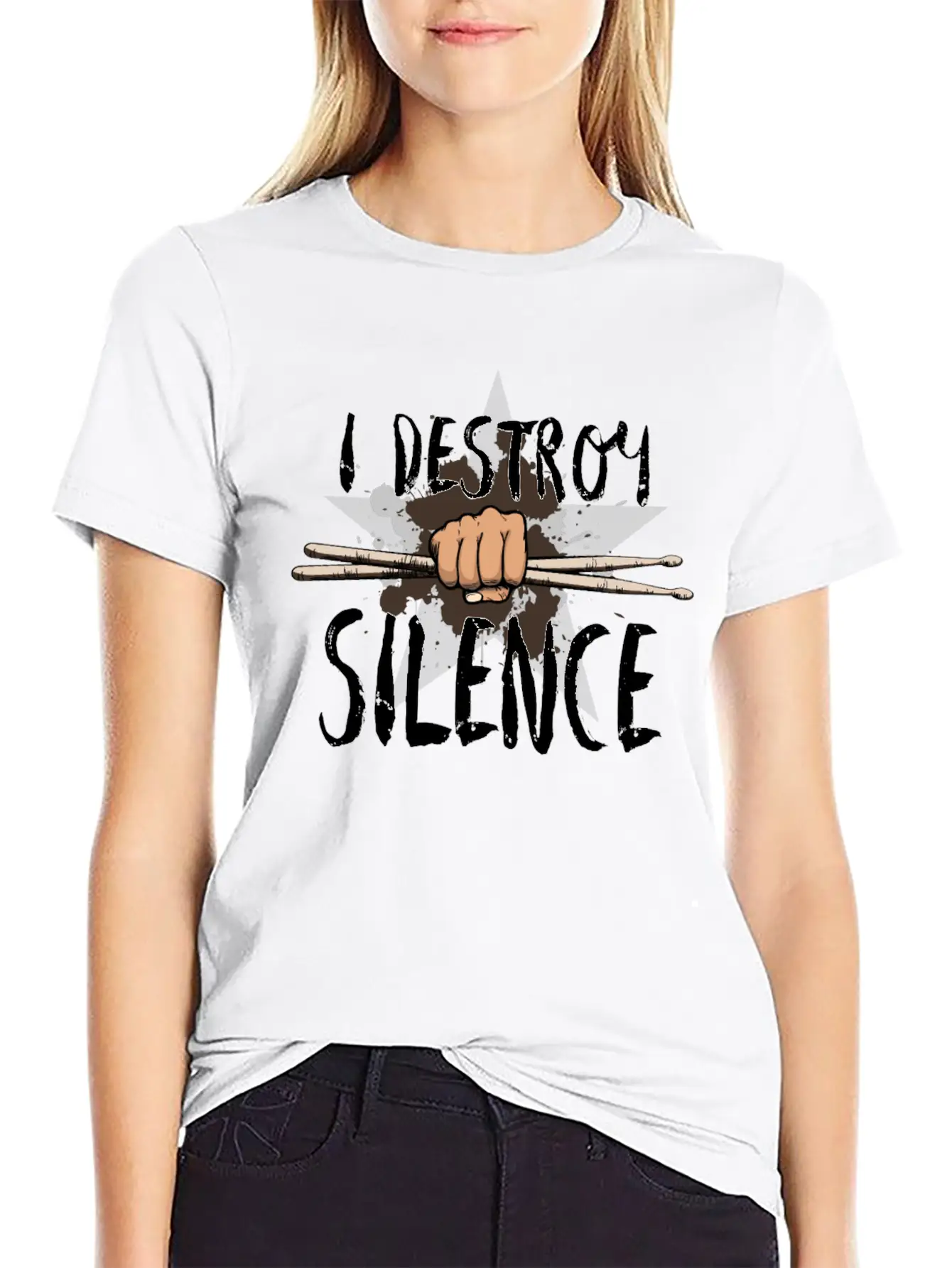 I Destroy Silence Stylish Everyday T-Shirt – Unisex Basic Cotton Tee