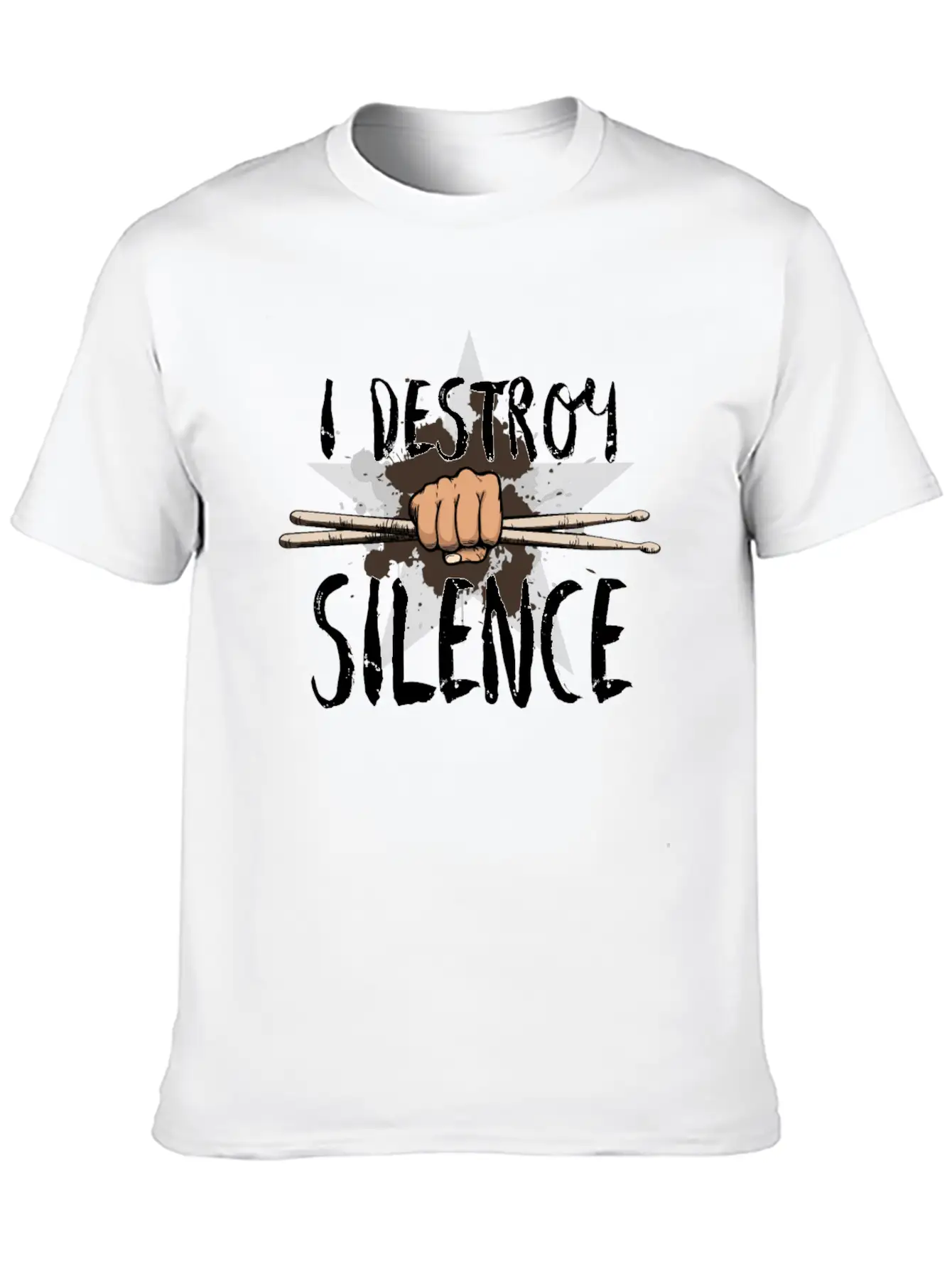 I Destroy Silence Stylish Everyday T-Shirt – Unisex Basic Cotton Tee