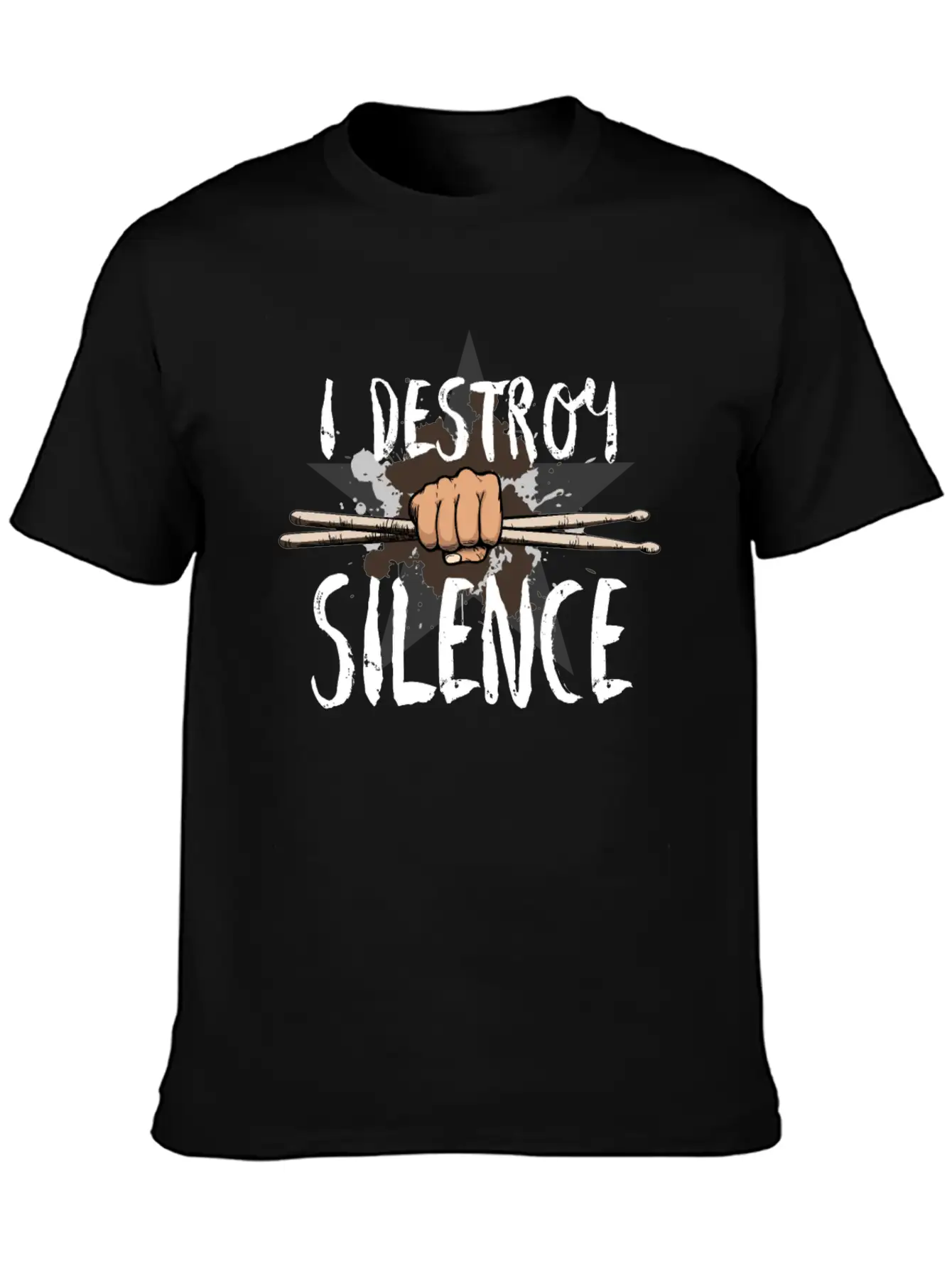 I Destroy Silence Stylish Everyday T-Shirt – Unisex Basic Cotton Tee