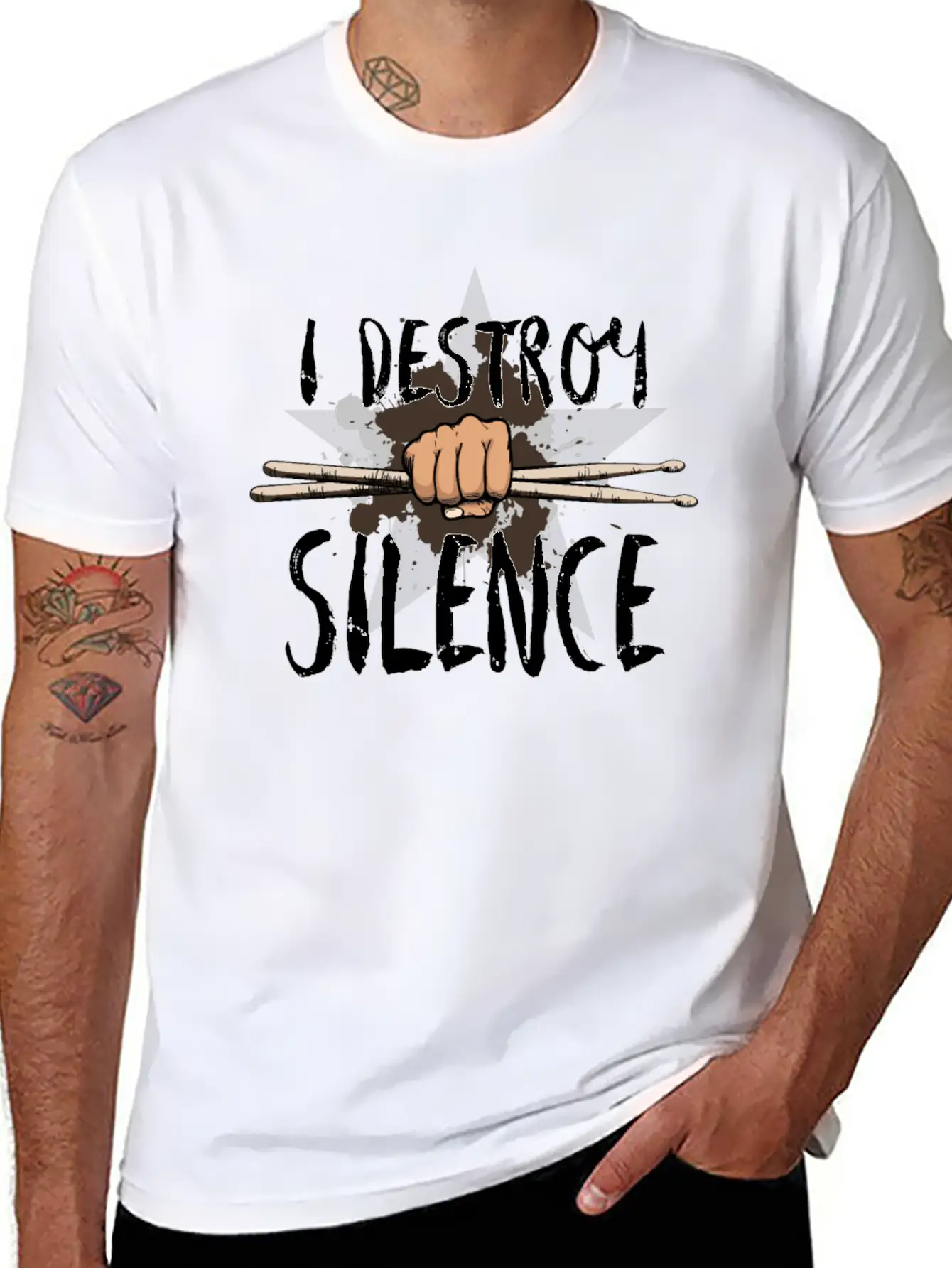 I Destroy Silence Stylish Everyday T-Shirt – Unisex Basic Cotton Tee
