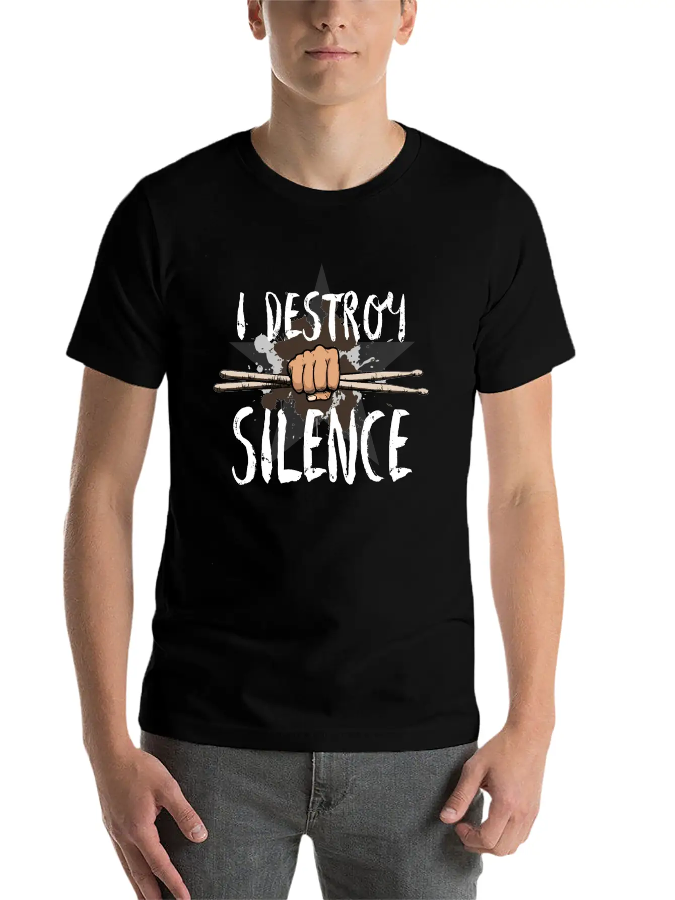 I Destroy Silence Stylish Everyday T-Shirt – Unisex Basic Cotton Tee