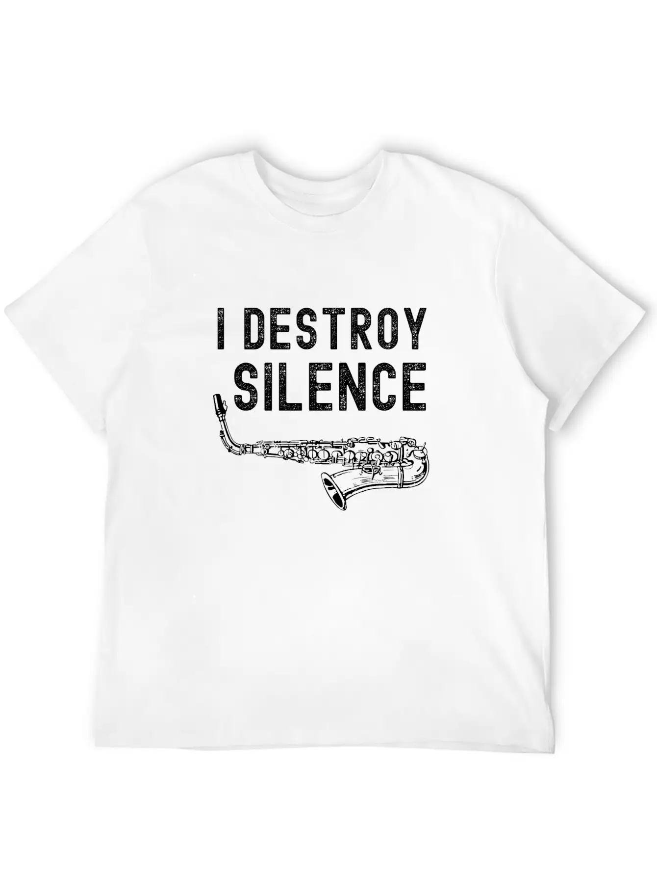 I Destroy Silence Trombone Unisex Short Sleeve Soft Cotton T-Shirt – Casual Everyday Wear