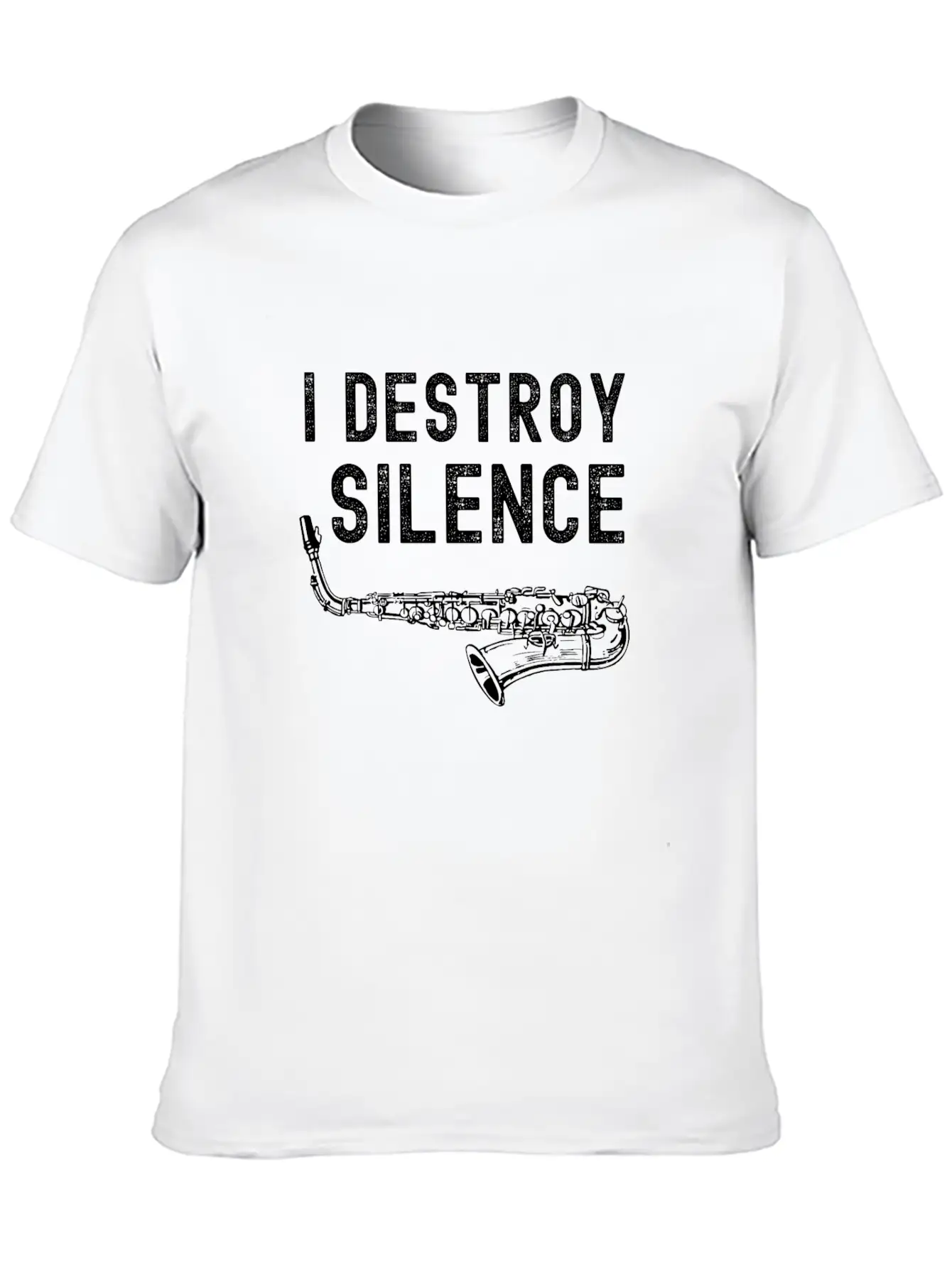 I Destroy Silence Trombone Unisex Short Sleeve Soft Cotton T-Shirt – Casual Everyday Wear