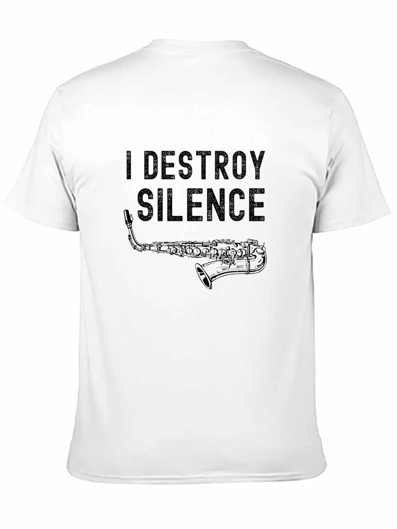 I Destroy Silence Trombone Unisex Short Sleeve Soft Cotton T-Shirt – Casual Everyday Wear