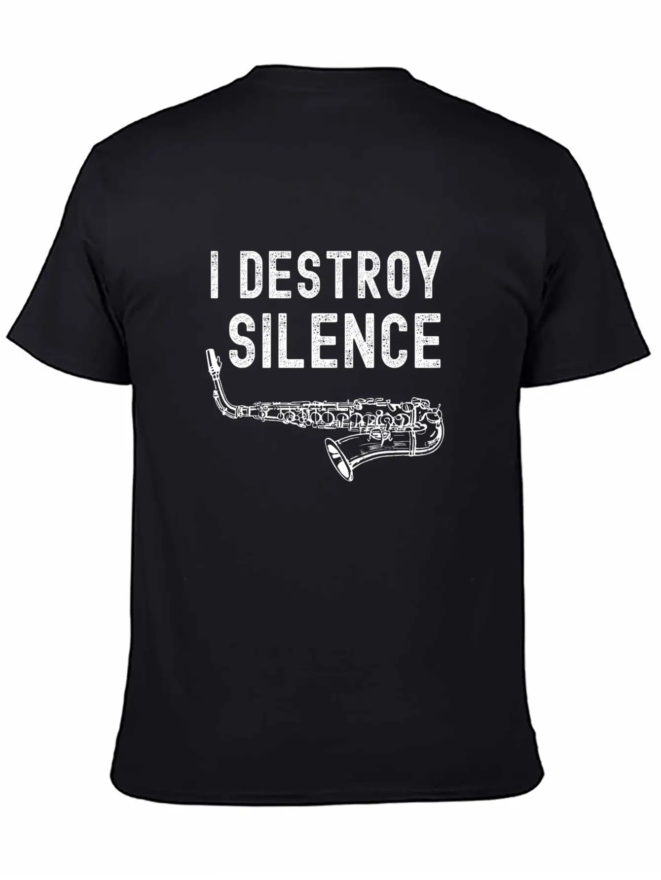 I Destroy Silence Trombone Unisex Short Sleeve Soft Cotton T-Shirt – Casual Everyday Wear