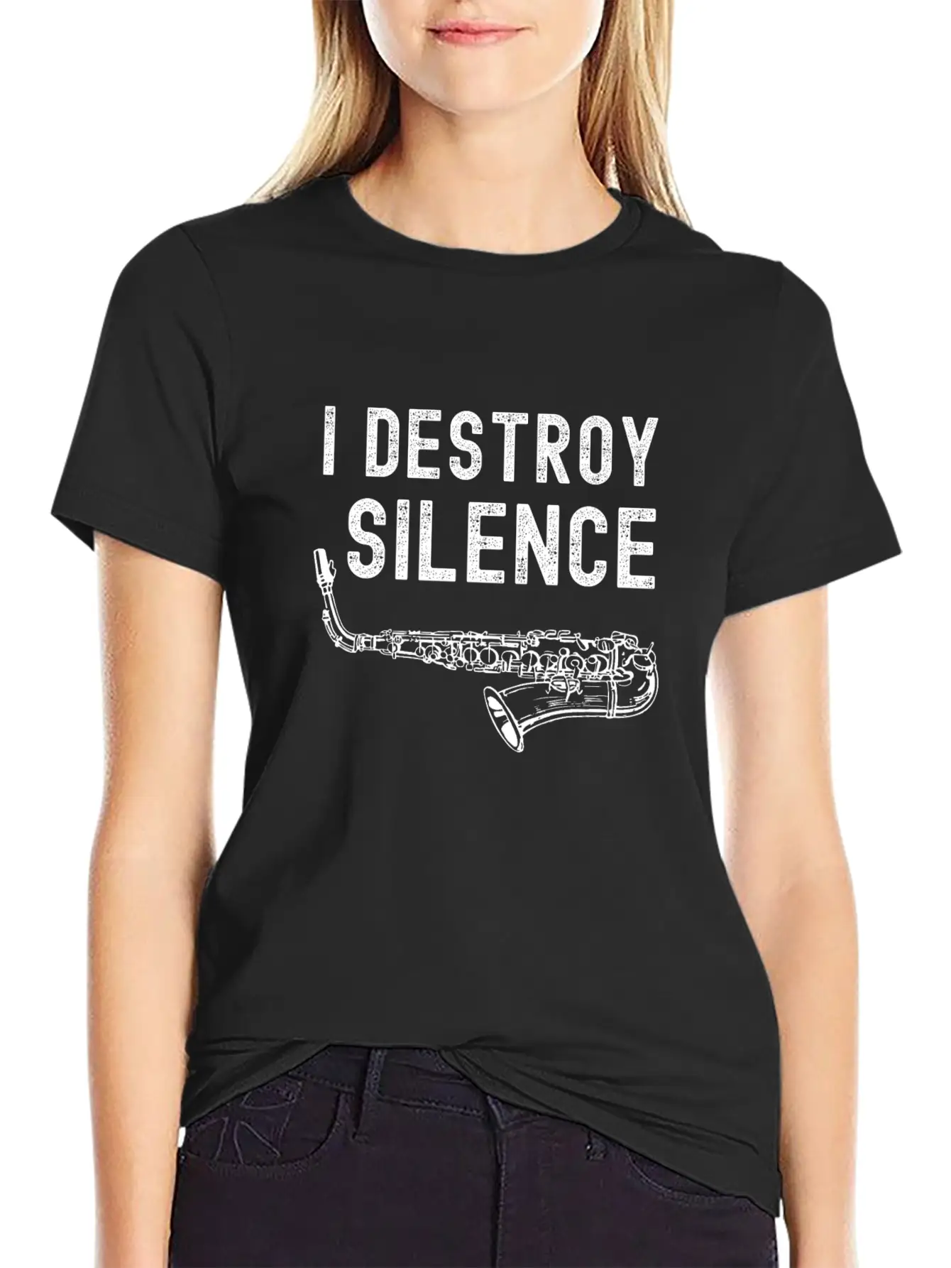 I Destroy Silence Trombone Unisex Short Sleeve Soft Cotton T-Shirt – Casual Everyday Wear