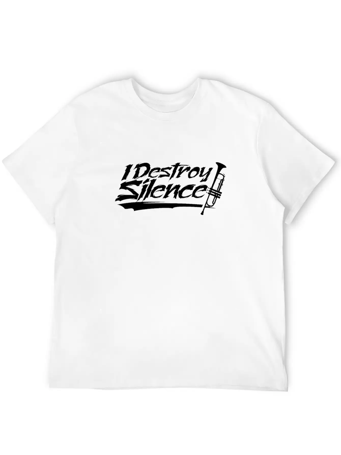 I Destroy Silence - Trumpet Trumpeter Trumpets Comfortable Minimalist Graphic Tee – Summer Style Essential
