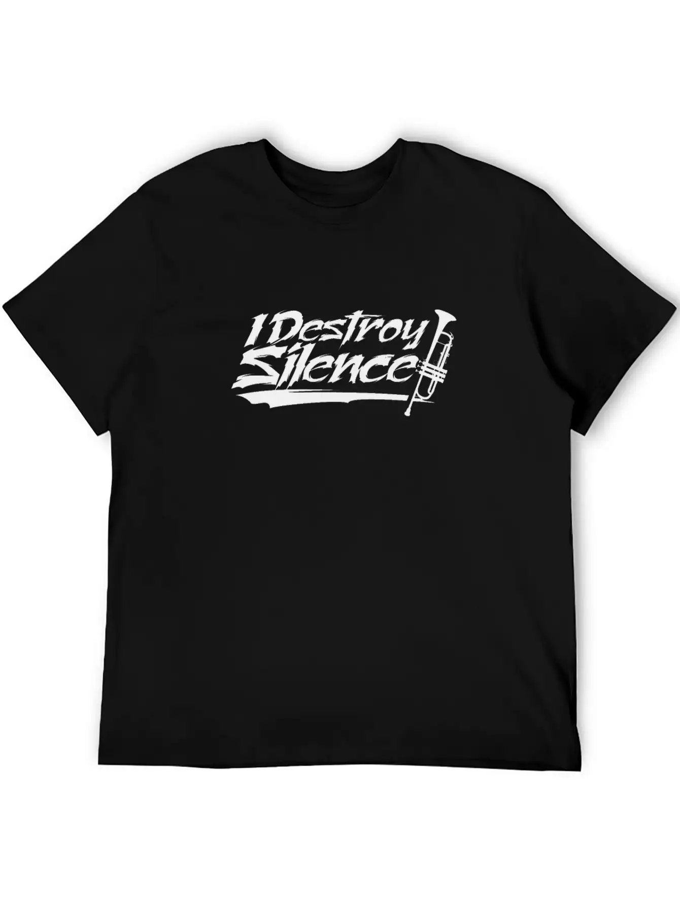 I Destroy Silence - Trumpet Trumpeter Trumpets Comfortable Minimalist Graphic Tee – Summer Style Essential