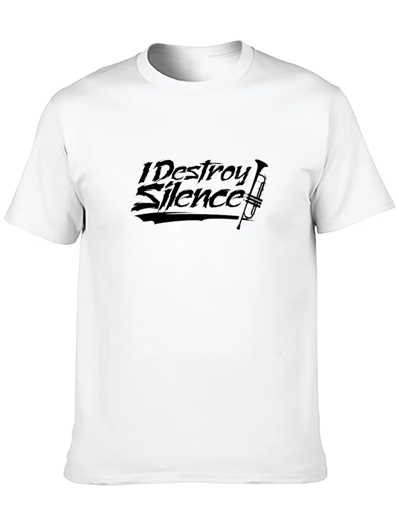 I Destroy Silence - Trumpet Trumpeter Trumpets Comfortable Minimalist Graphic Tee – Summer Style Essential