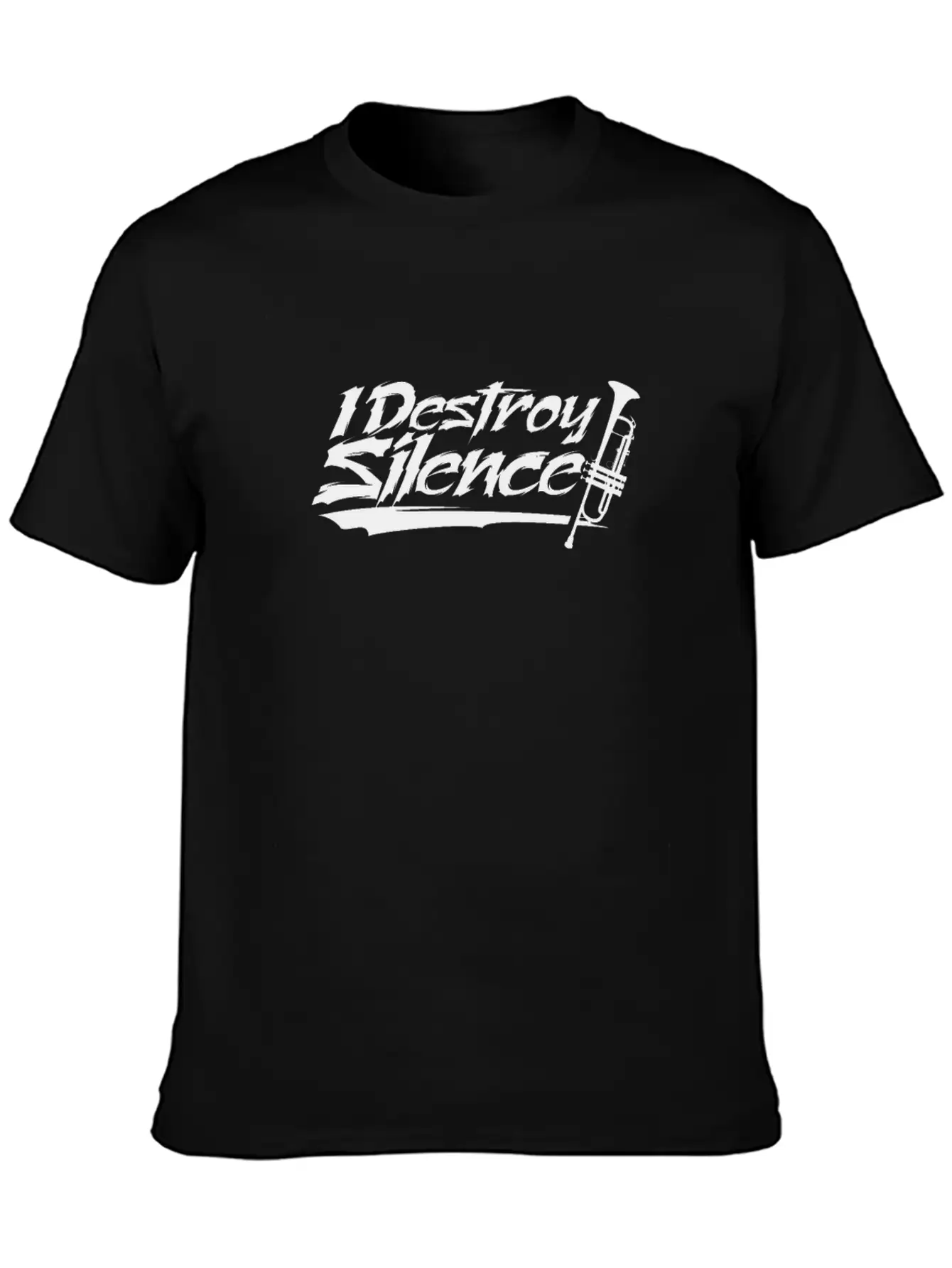 I Destroy Silence - Trumpet Trumpeter Trumpets Comfortable Minimalist Graphic Tee – Summer Style Essential