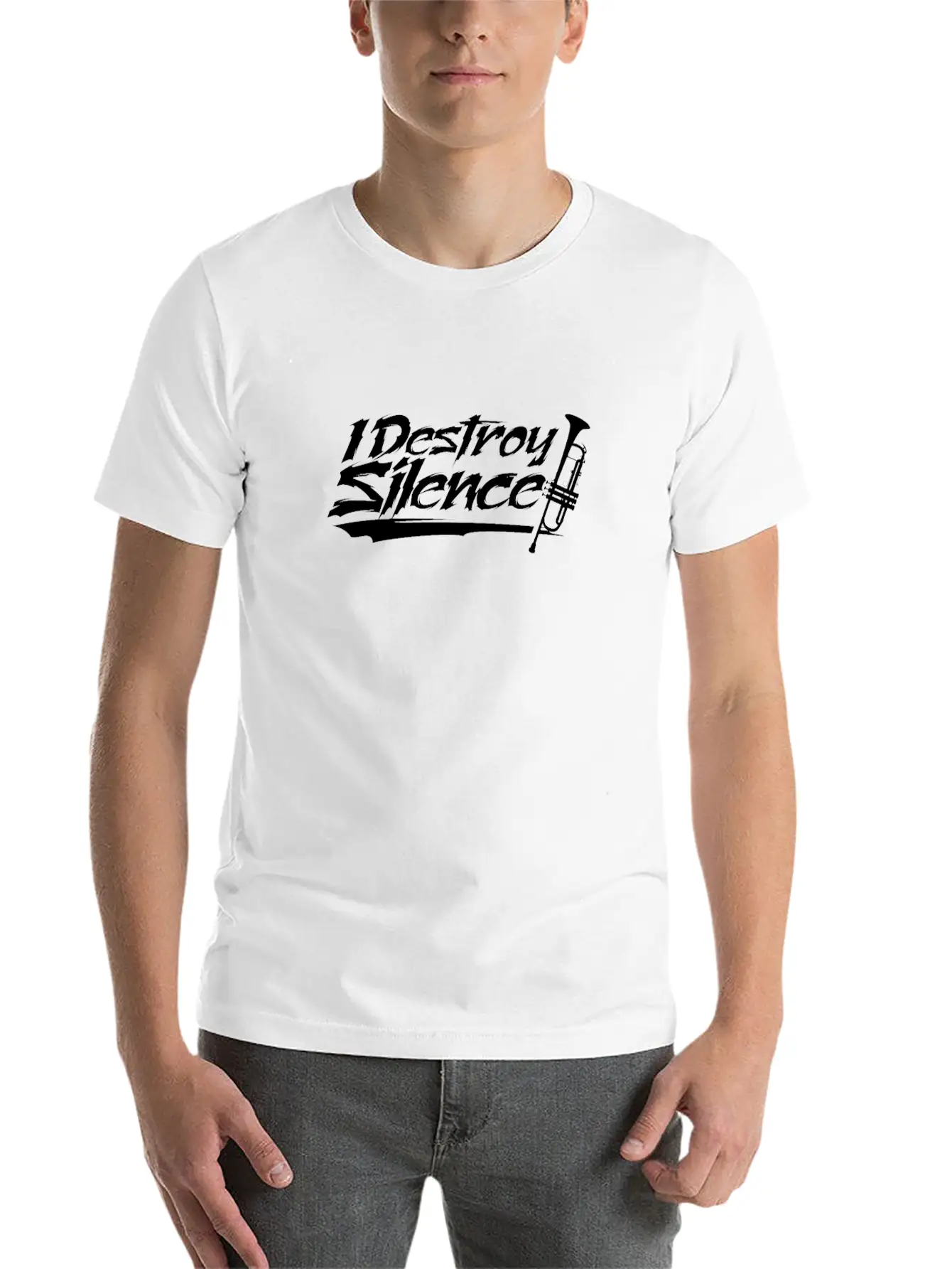 I Destroy Silence - Trumpet Trumpeter Trumpets Comfortable Minimalist Graphic Tee – Summer Style Essential