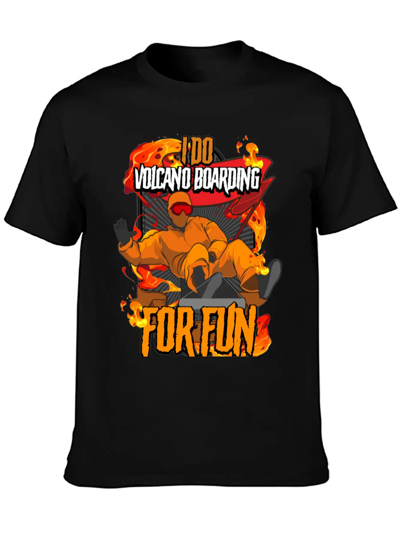 I Do Volcano Boarding For Fun Volcano Surfing Stylish Everyday T-Shirt – Unisex Basic Cotton Tee