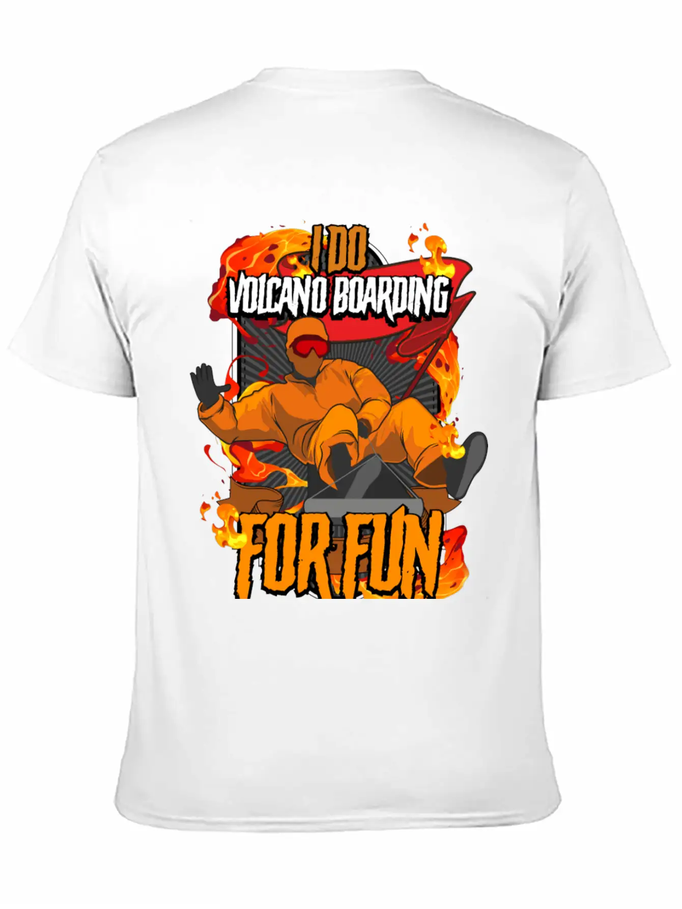 I Do Volcano Boarding For Fun Volcano Surfing Stylish Everyday T-Shirt – Unisex Basic Cotton Tee