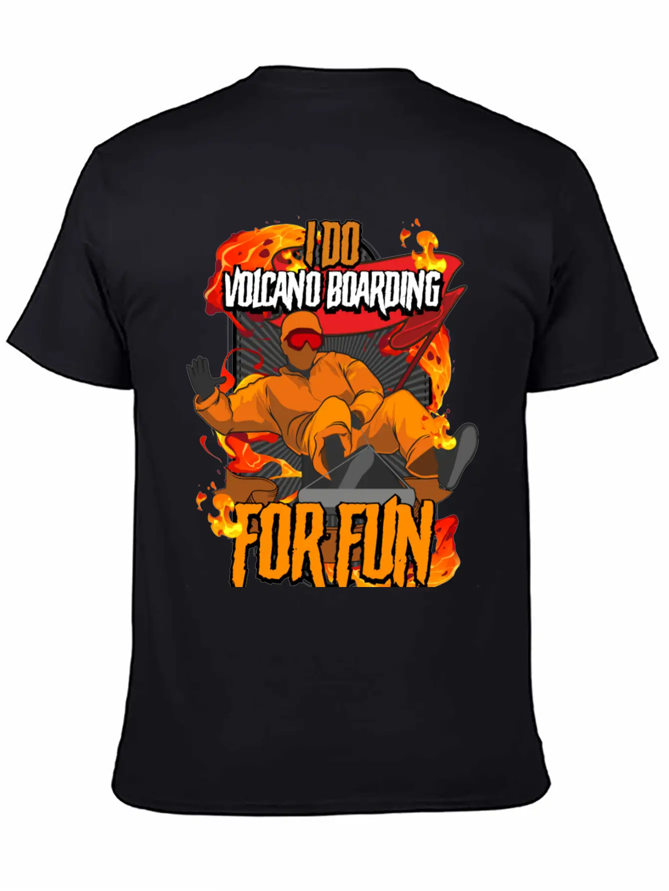 I Do Volcano Boarding For Fun Volcano Surfing Stylish Everyday T-Shirt – Unisex Basic Cotton Tee
