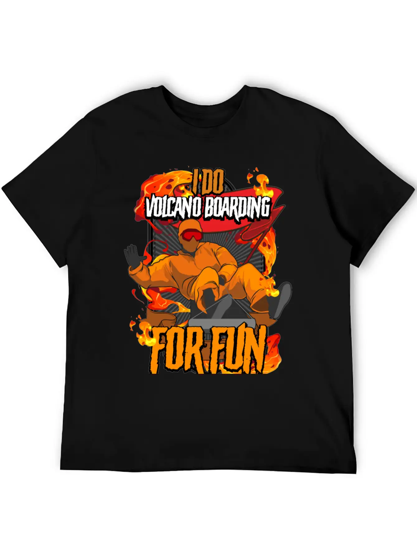 I Do Volcano Boarding For Fun Volcano Surfing Stylish Everyday T-Shirt – Unisex Basic Cotton Tee