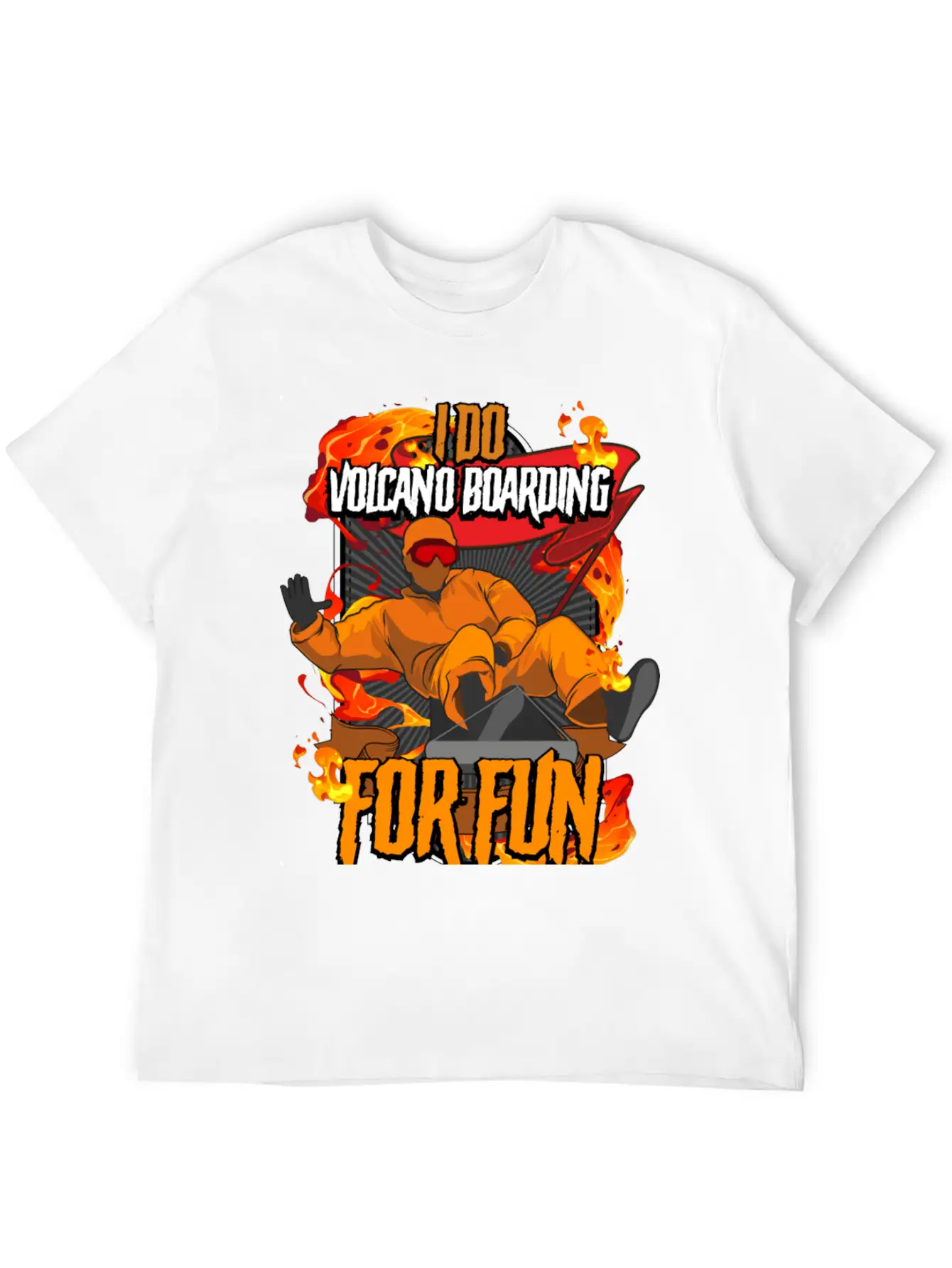 I Do Volcano Boarding For Fun Volcano Surfing Stylish Everyday T-Shirt – Unisex Basic Cotton Tee