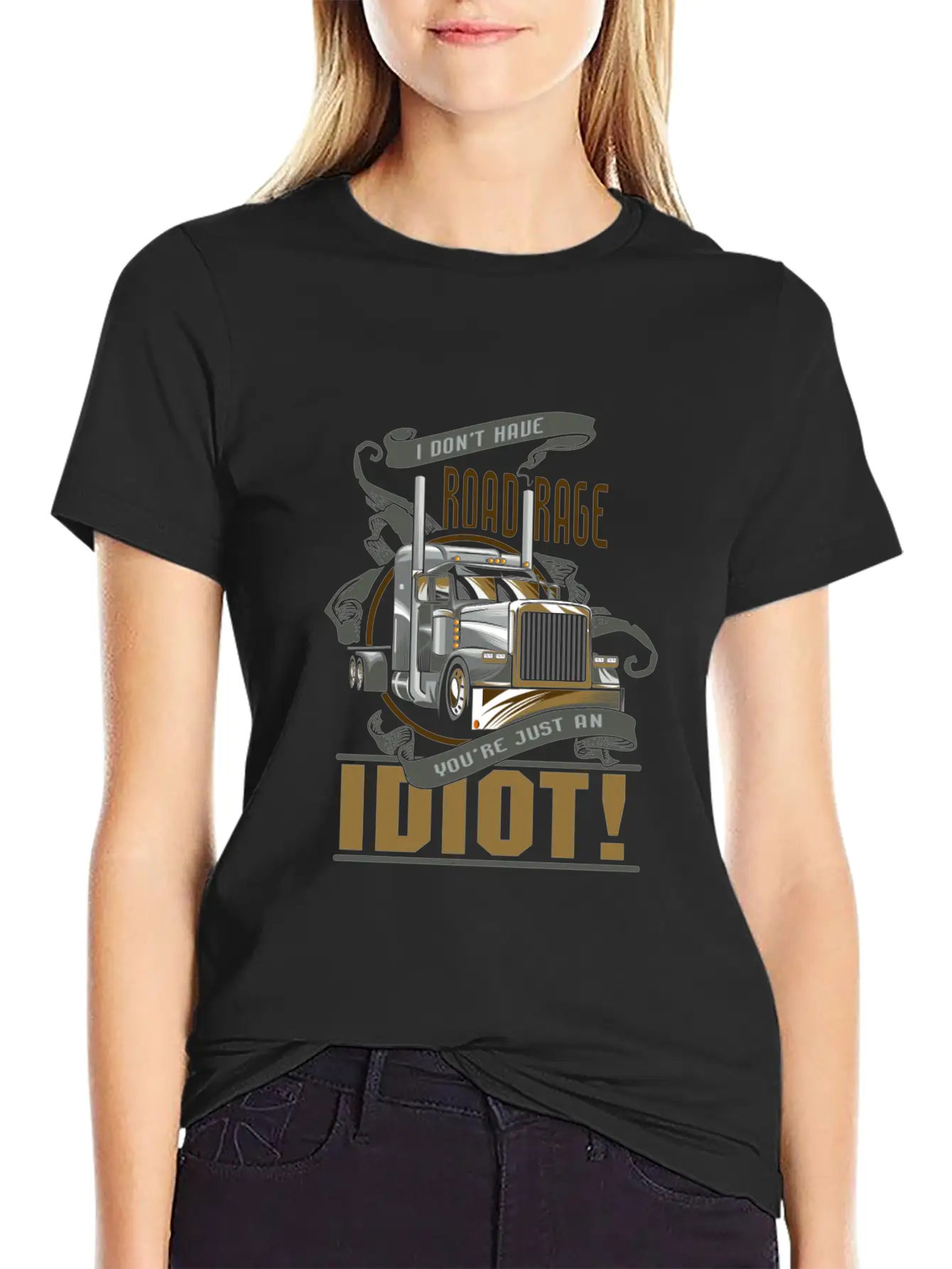 I Don't Have Road Rage You're Just An Idiot! Comfortable Minimalist Graphic Tee – Summer Style Essential