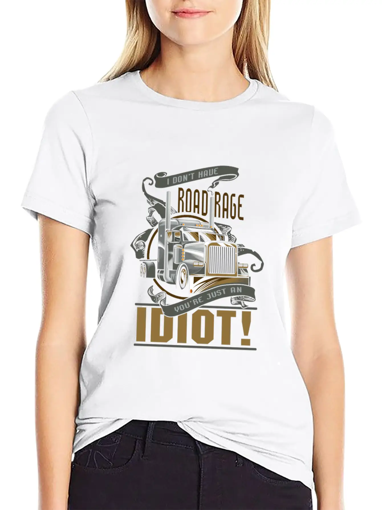 I Don't Have Road Rage You're Just An Idiot! Comfortable Minimalist Graphic Tee – Summer Style Essential