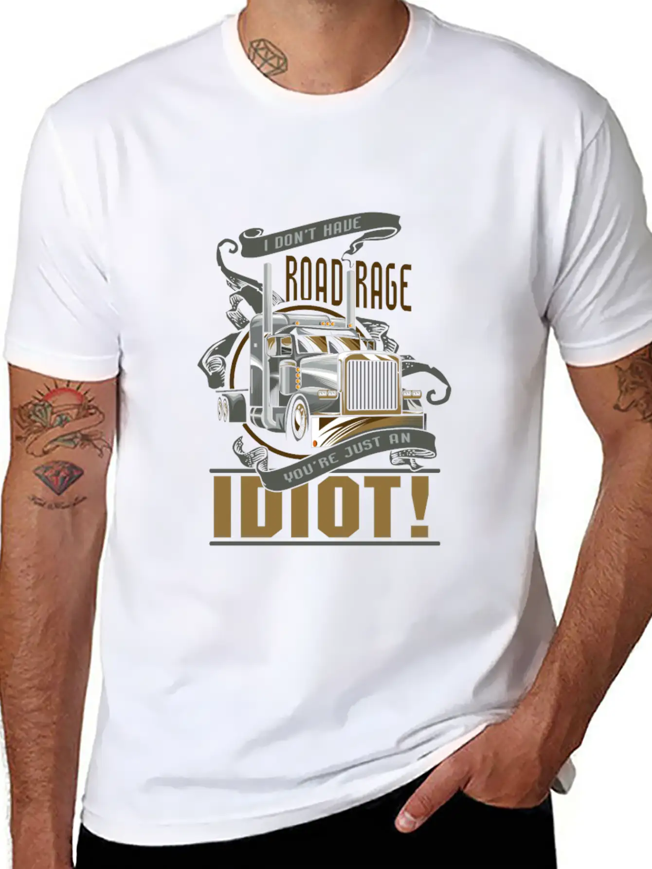I Don't Have Road Rage You're Just An Idiot! Comfortable Minimalist Graphic Tee – Summer Style Essential