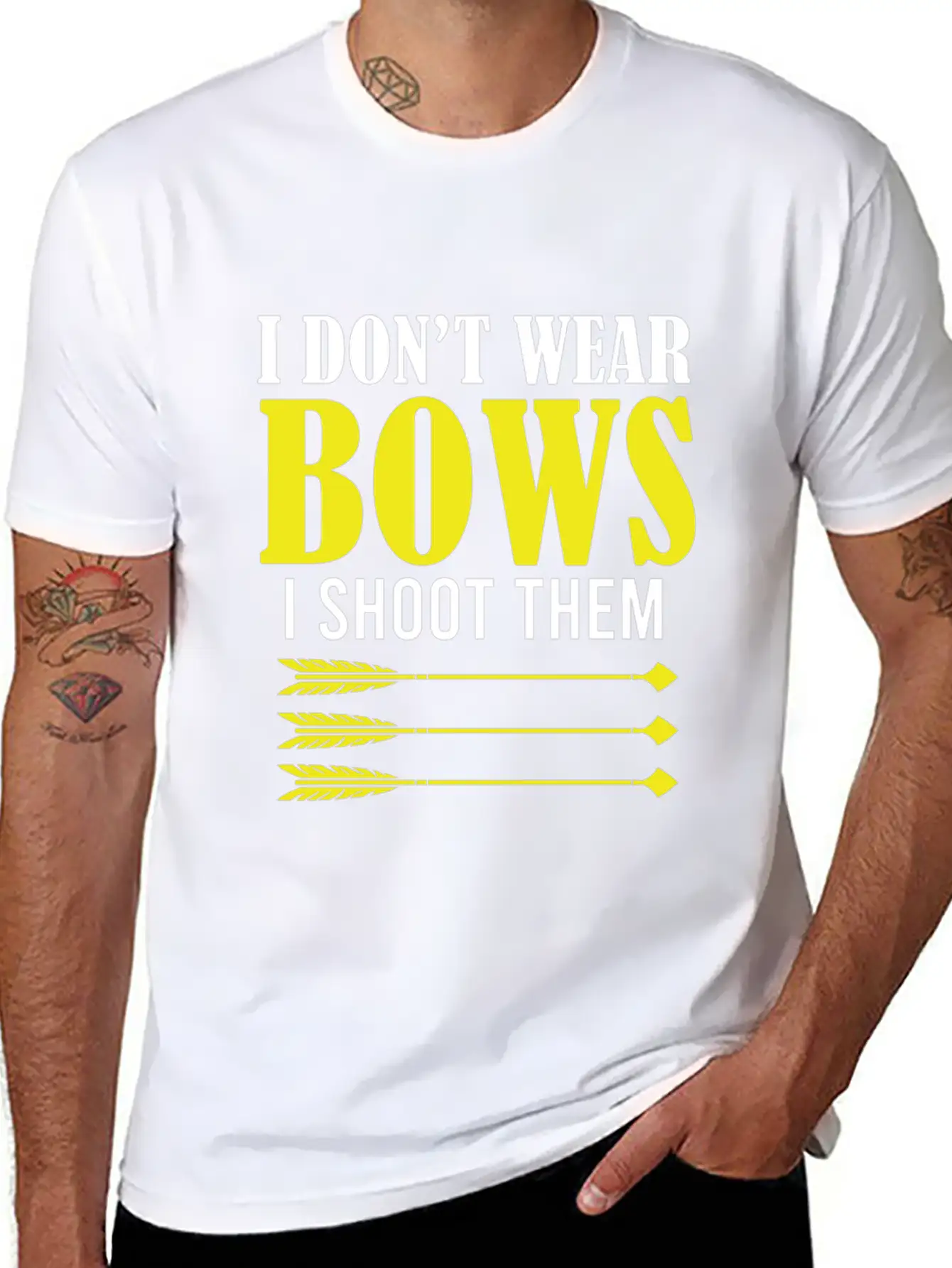I Don't Wear Bows I Shoot Them Archery Player Hunt Unisex Short Sleeve Soft Cotton T-Shirt – Casual Everyday Wear