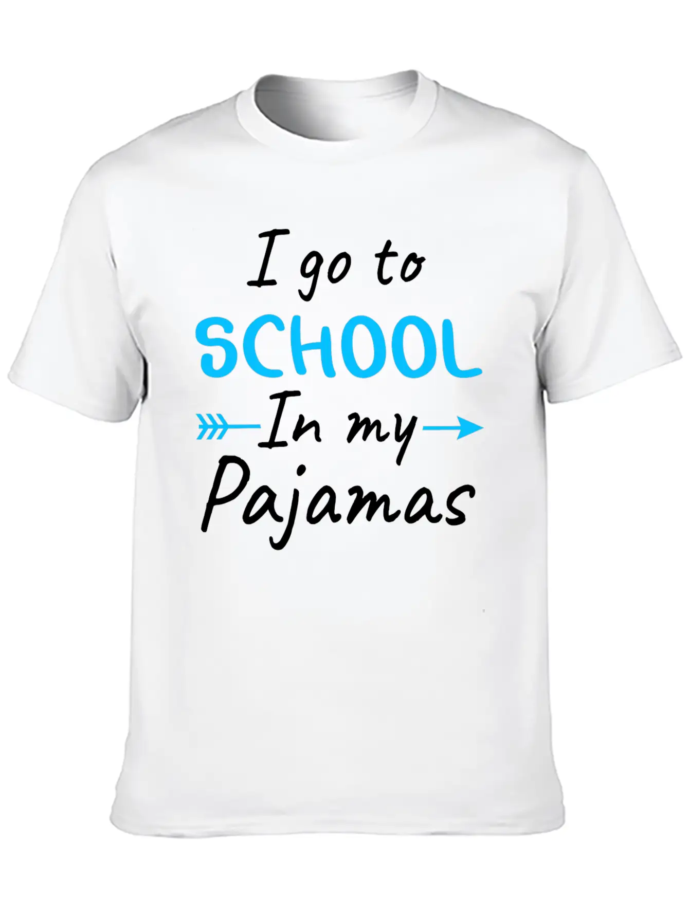 I Go To School In My Pajamas Distance Learning Comfortable Minimalist Graphic Tee – Summer Style Essential