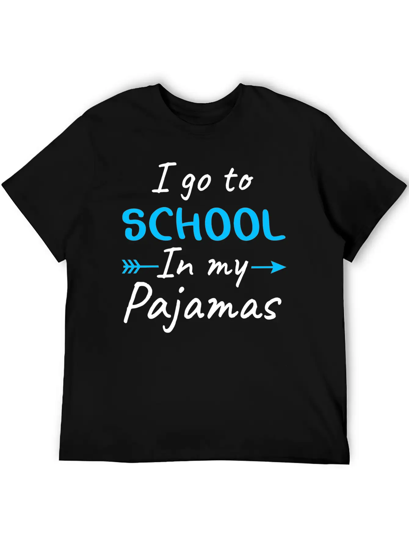 I Go To School In My Pajamas Distance Learning Comfortable Minimalist Graphic Tee – Summer Style Essential
