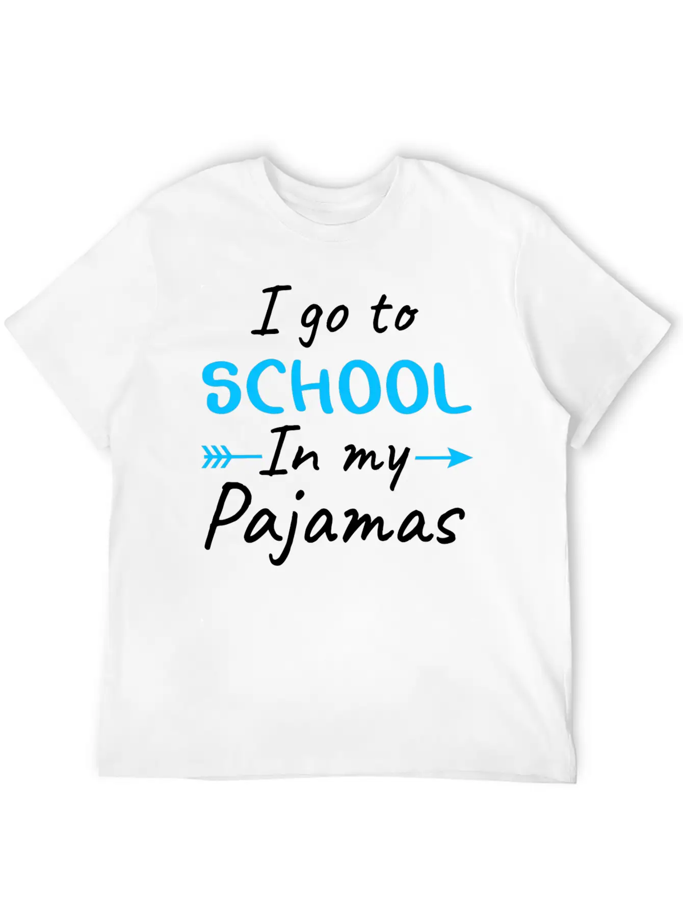 I Go To School In My Pajamas Distance Learning Comfortable Minimalist Graphic Tee – Summer Style Essential