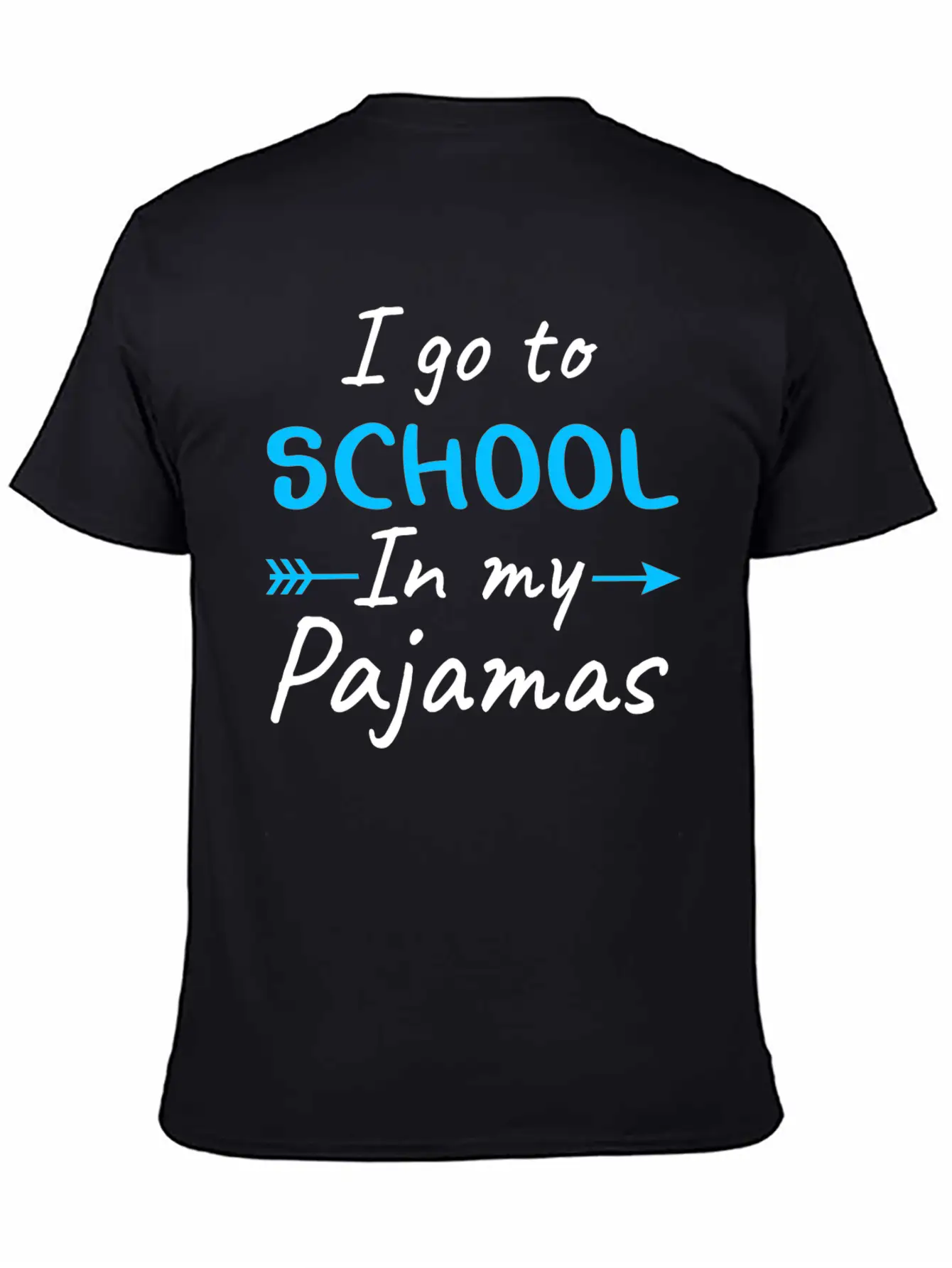 I Go To School In My Pajamas Distance Learning Comfortable Minimalist Graphic Tee – Summer Style Essential